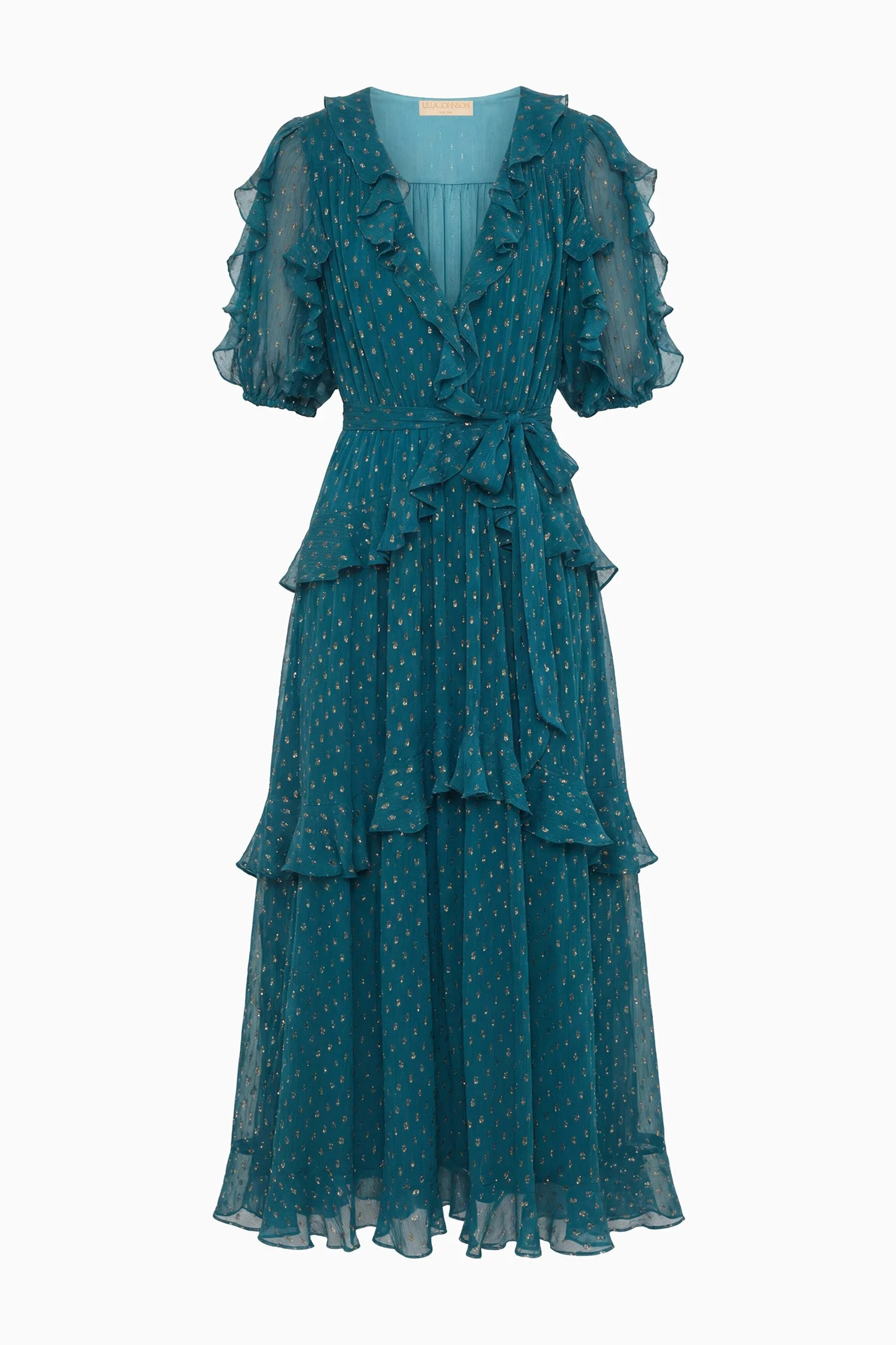Tida Short Sleeve Silk Dress - 1