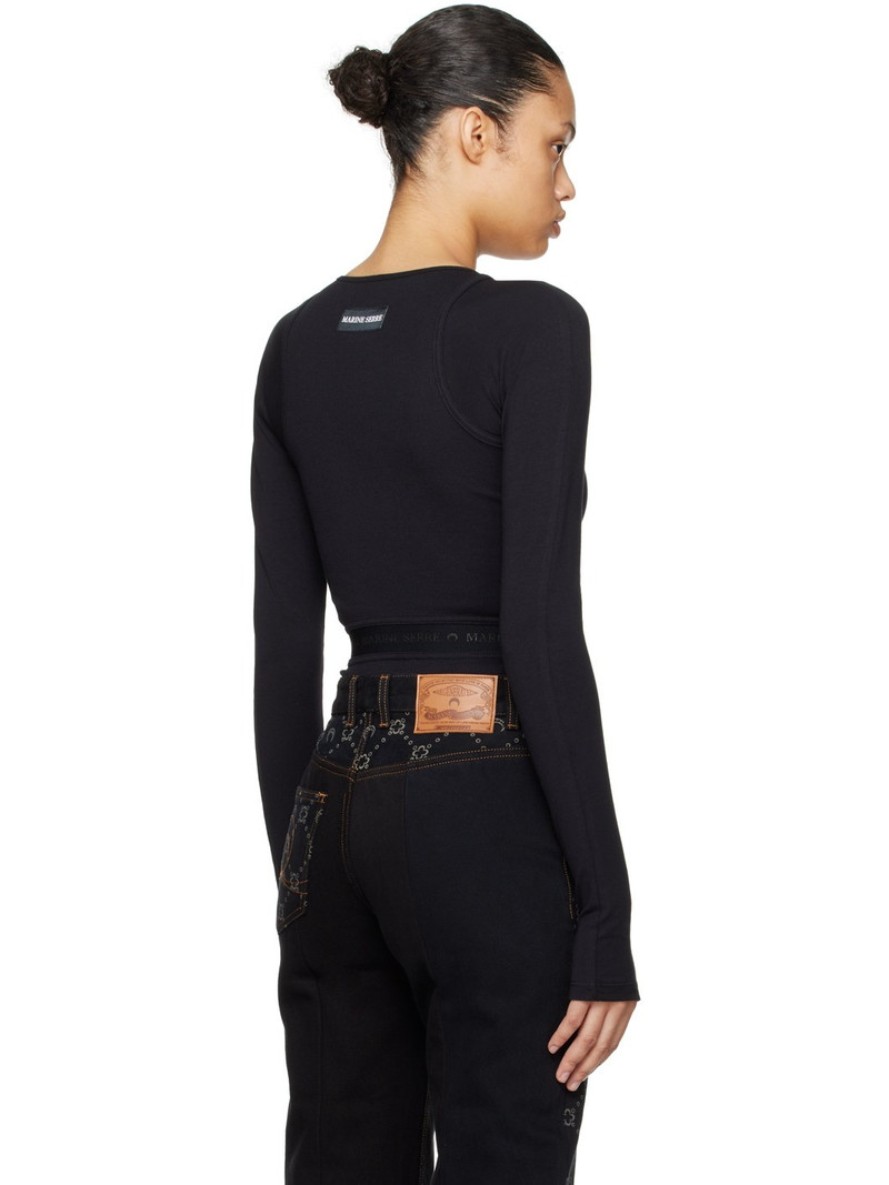 Black Embroidered Bodysuit 3