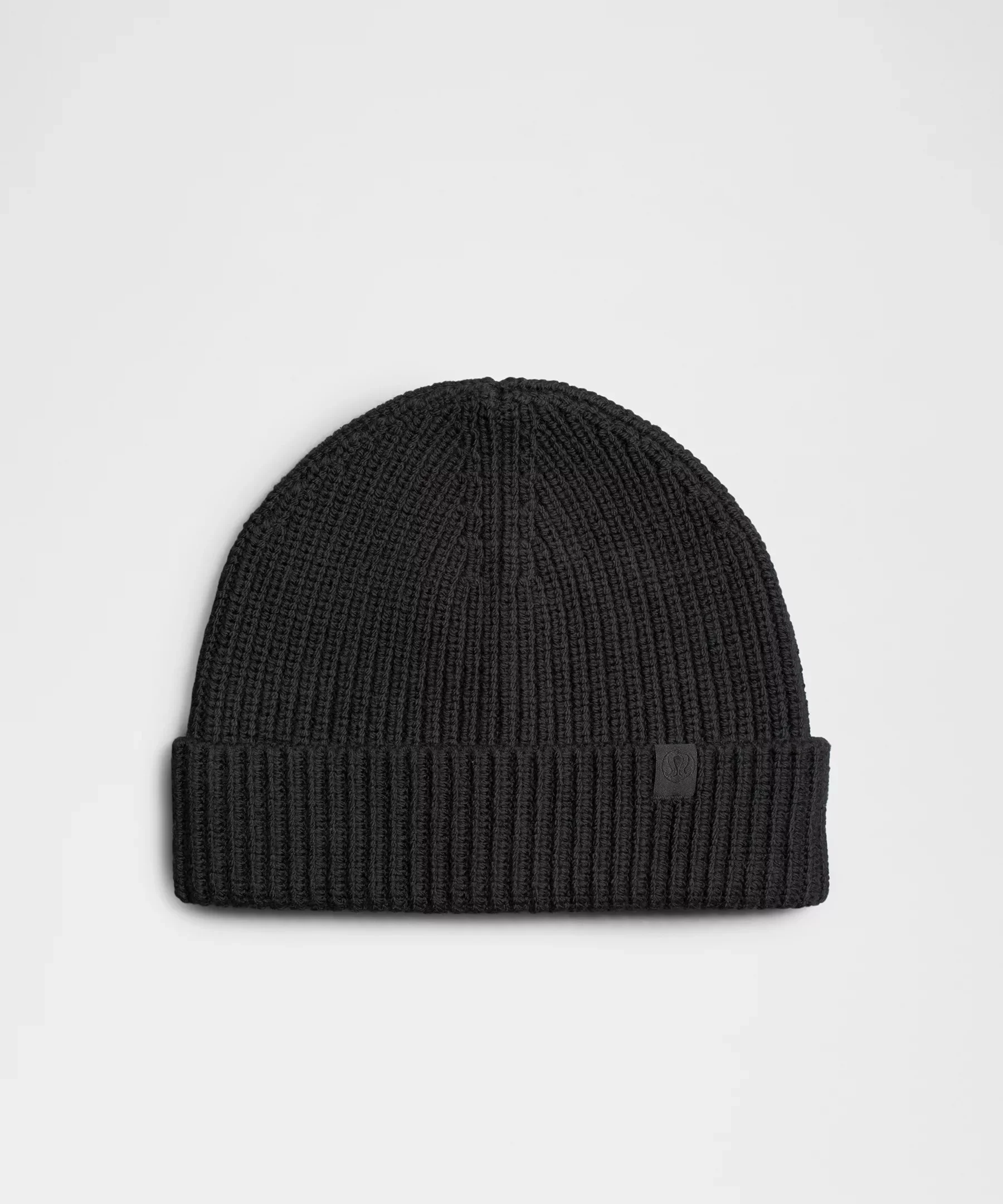 Close-Fit Wool-Blend Ribbed Knit Beanie *Embroidered Logo - 1
