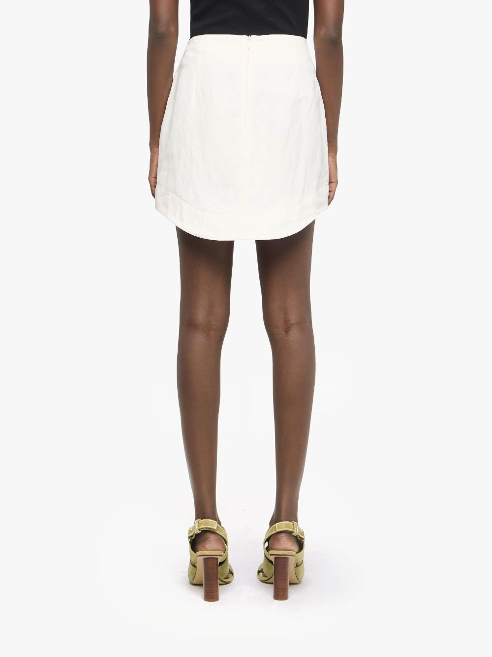 CURVED HEM MINI SKIRT - 3