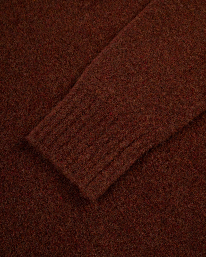 SOLID RUST CREWNECK SWEATER - TRIM FIT 5