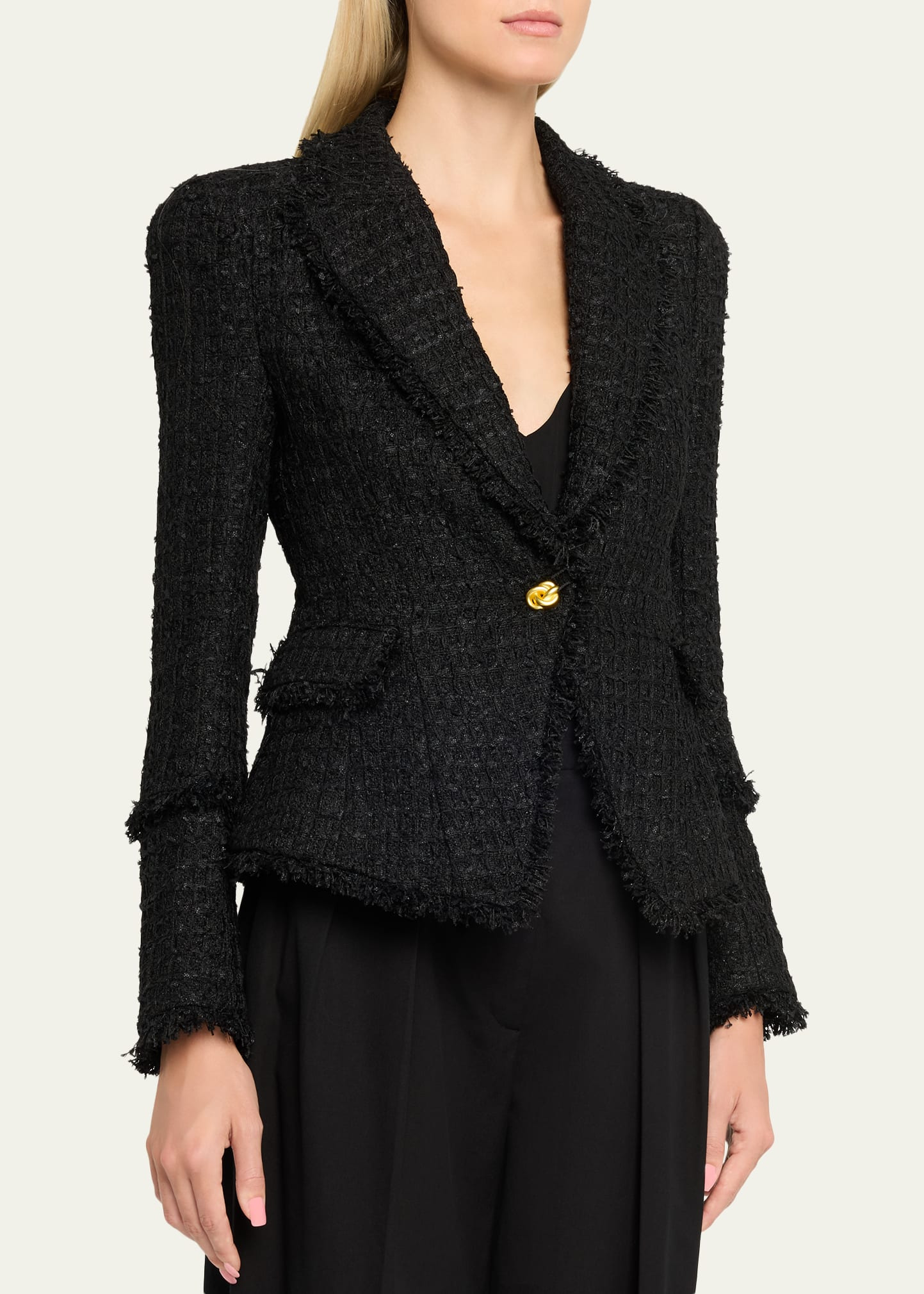 Kaisley Waffle Tweed Blazer - 4