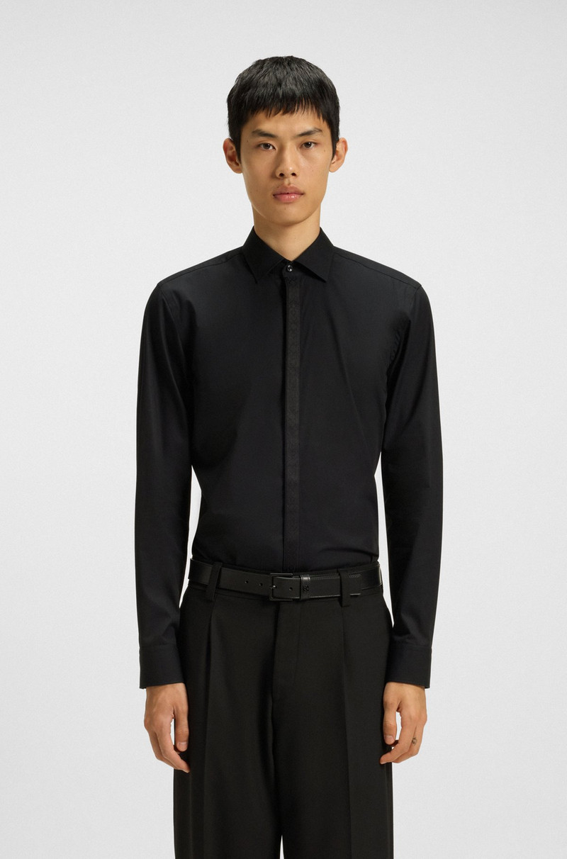 EASY-IRON SLIM-FIT SHIRT IN COTTON POPLIN 2