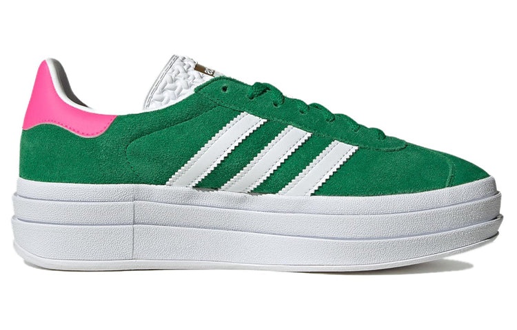 (WMNS) adidas originals Gazelle Bold 'Green Lucid Pink' IG3136 - 2