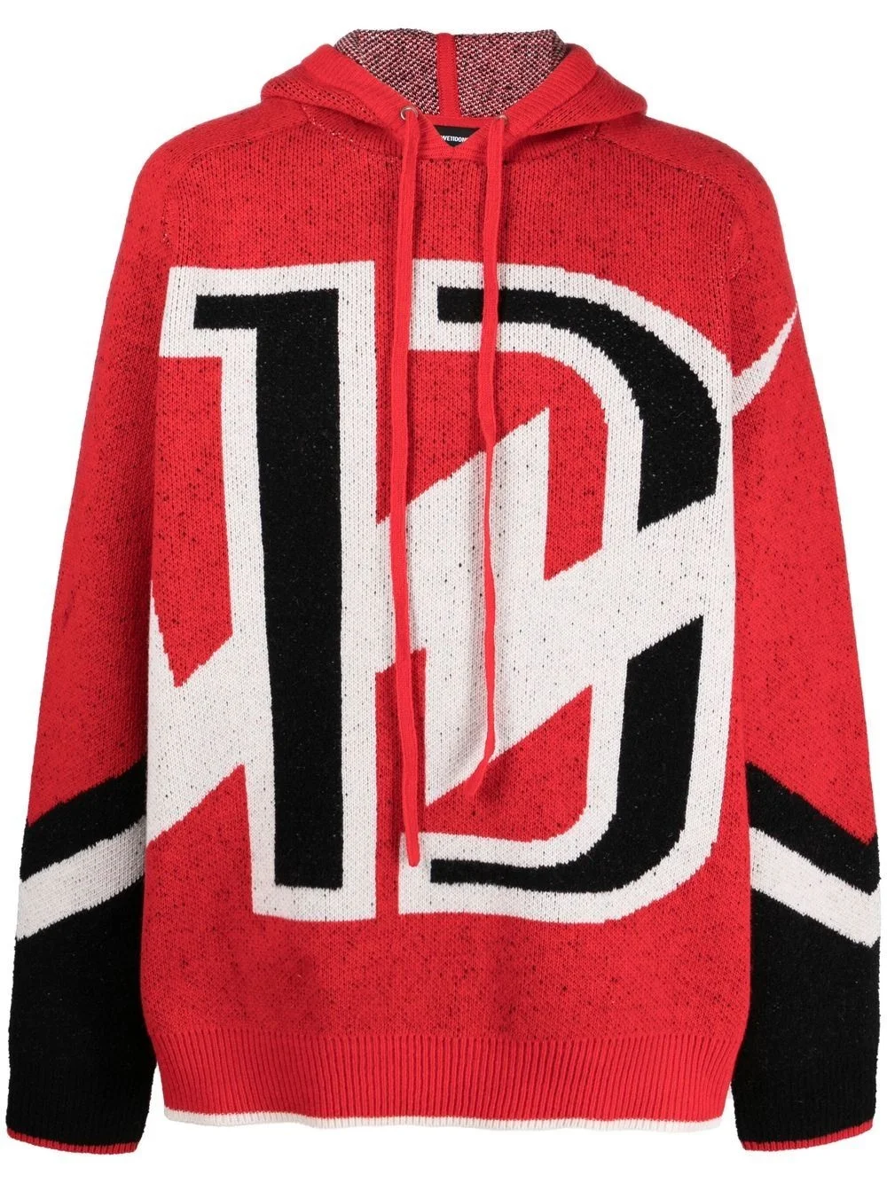 wool-blend logo-print hoodie - 1