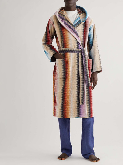 Missoni Byron Cotton-Terry Jacquard Hooded Robe outlook