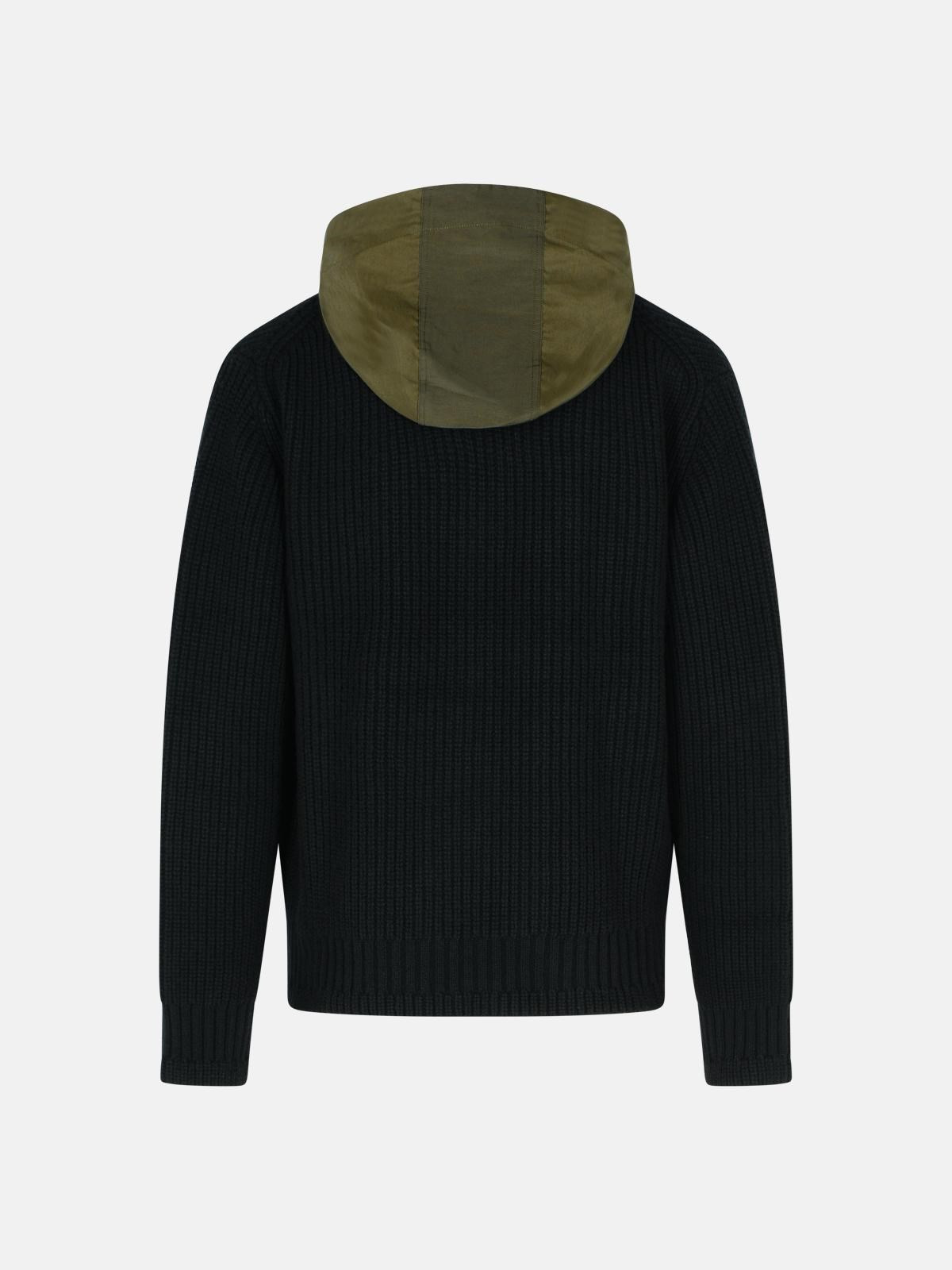 BLACK WOOL BLEND JACKET - 3