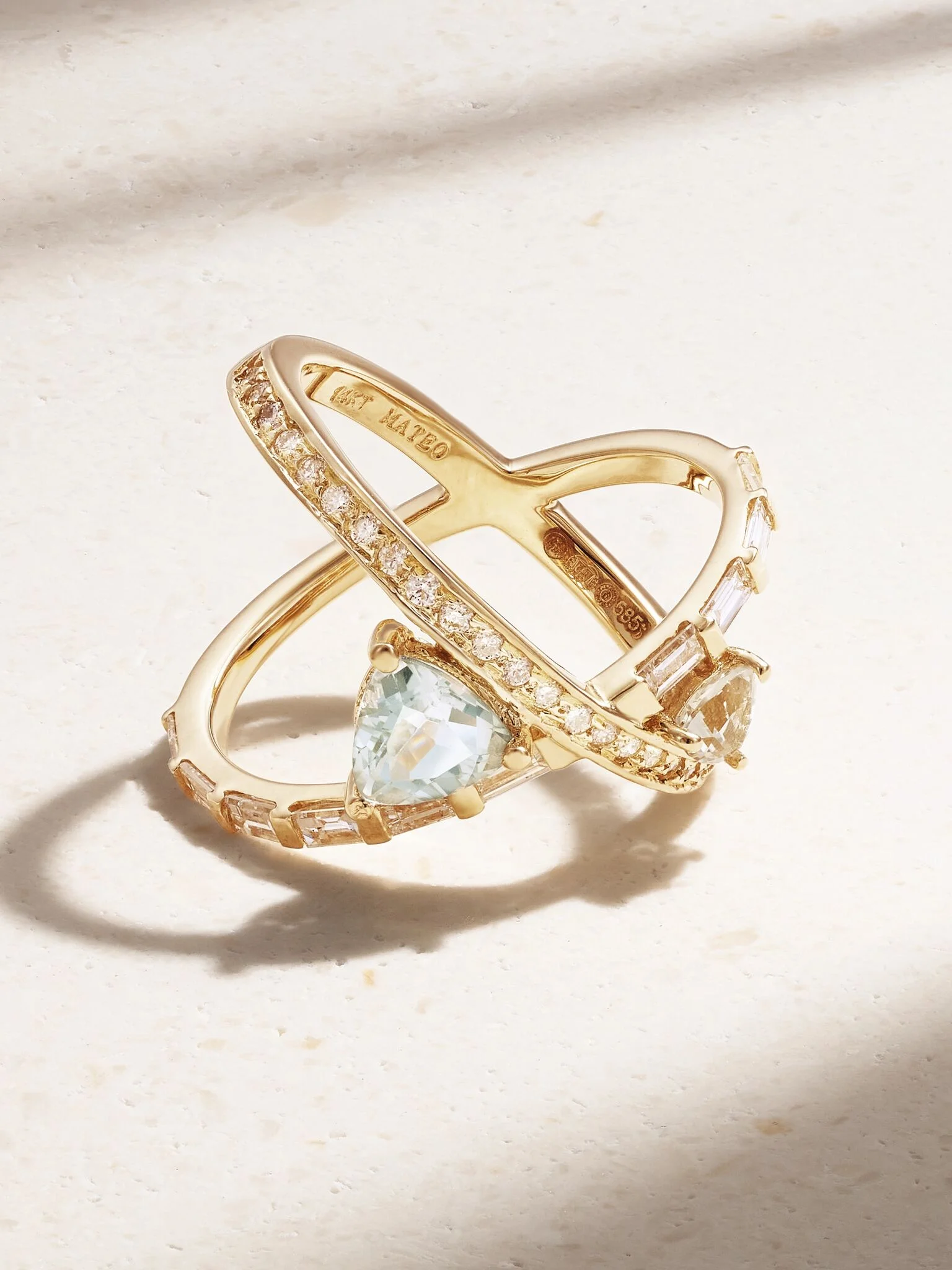14-karat gold, diamond and amethyst ring Gold - 1