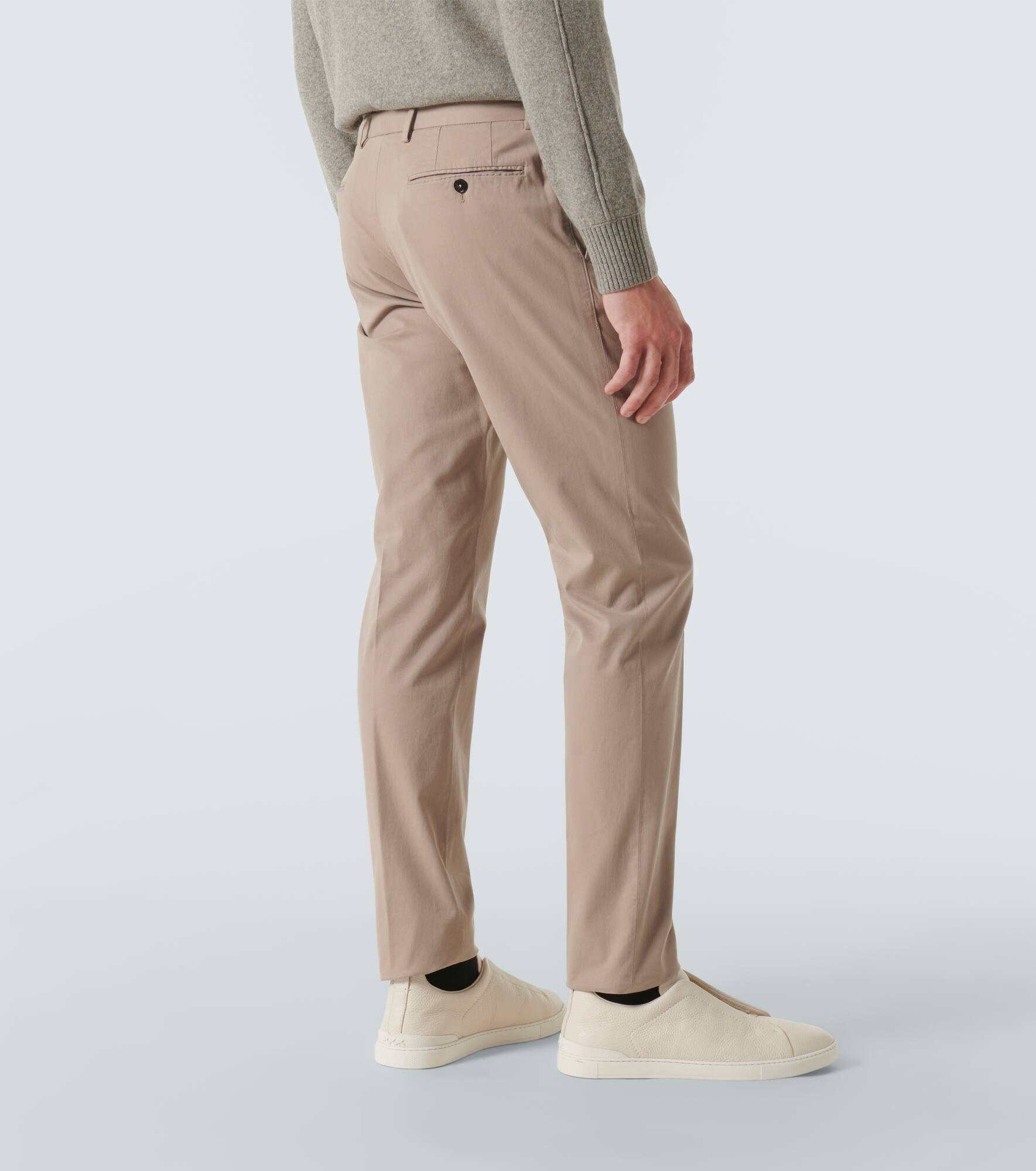 Cotton-blend straight pants - 4