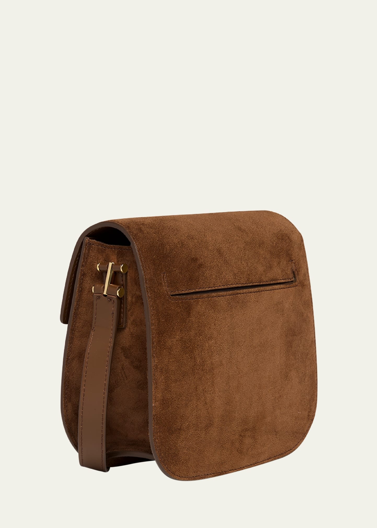 Tara Mini Flap Crossbody Bag in Suede and Leather - 3