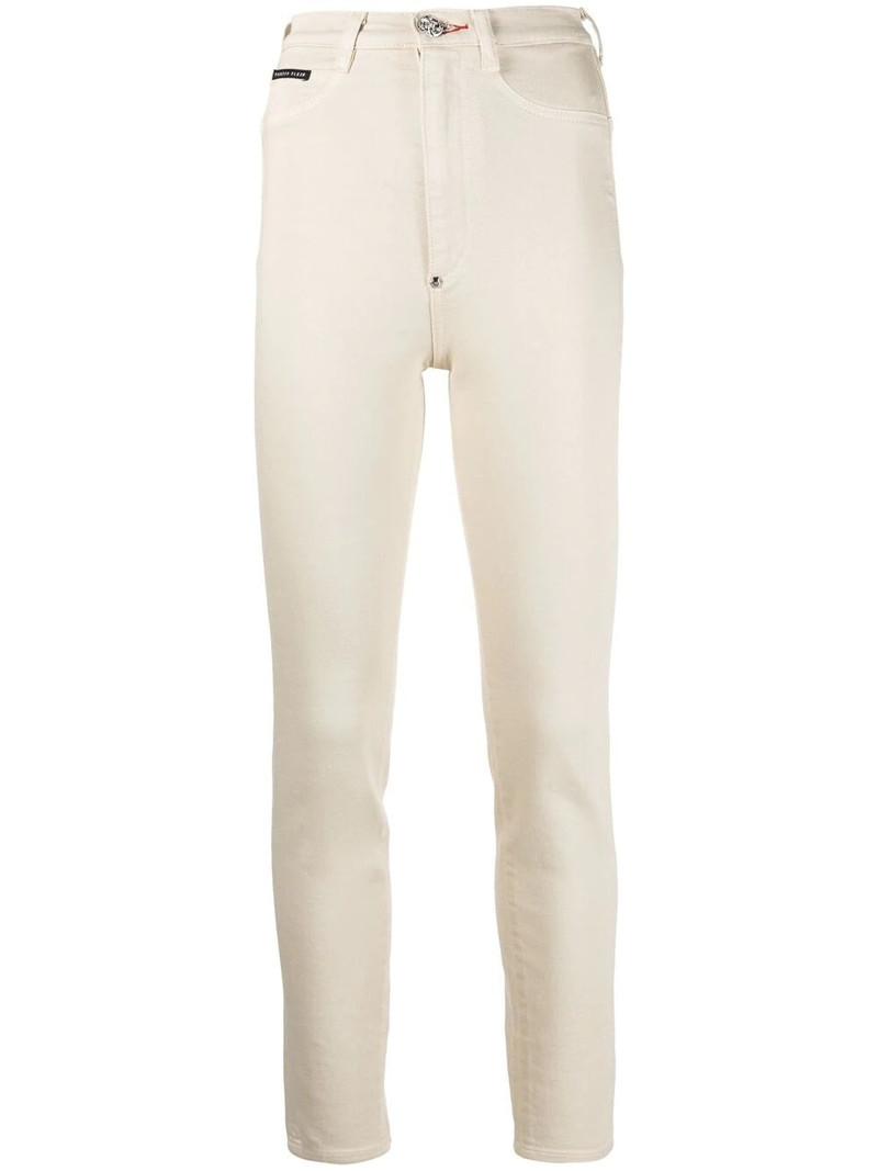 logo patch high-waisted jeggings 1