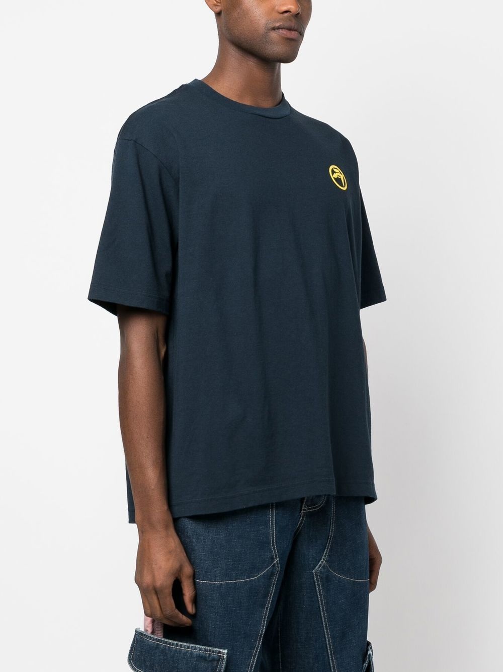 Records-print cotton T-shirt - 5
