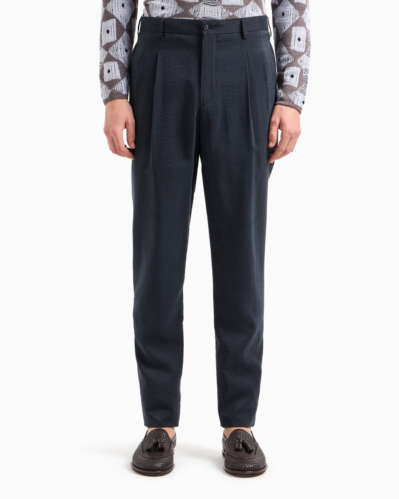 Two-dart trousers in silk-blend twill - 4