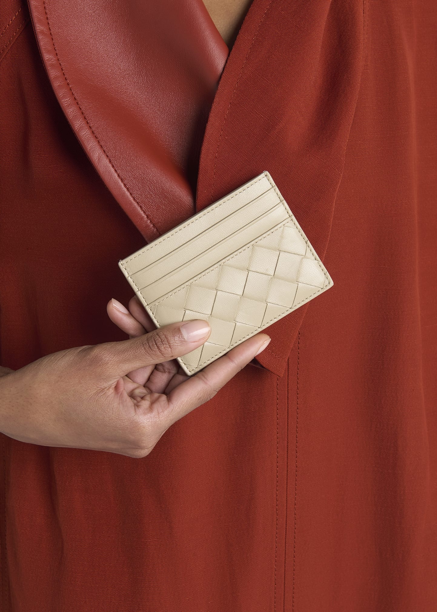Intrecciato Leather Card Holder - 2