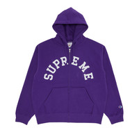 supreme champion short purple コラボ　定価以下 Supreme Supreme x Champion Zip Up Hooded Sweatshirt 'Purple