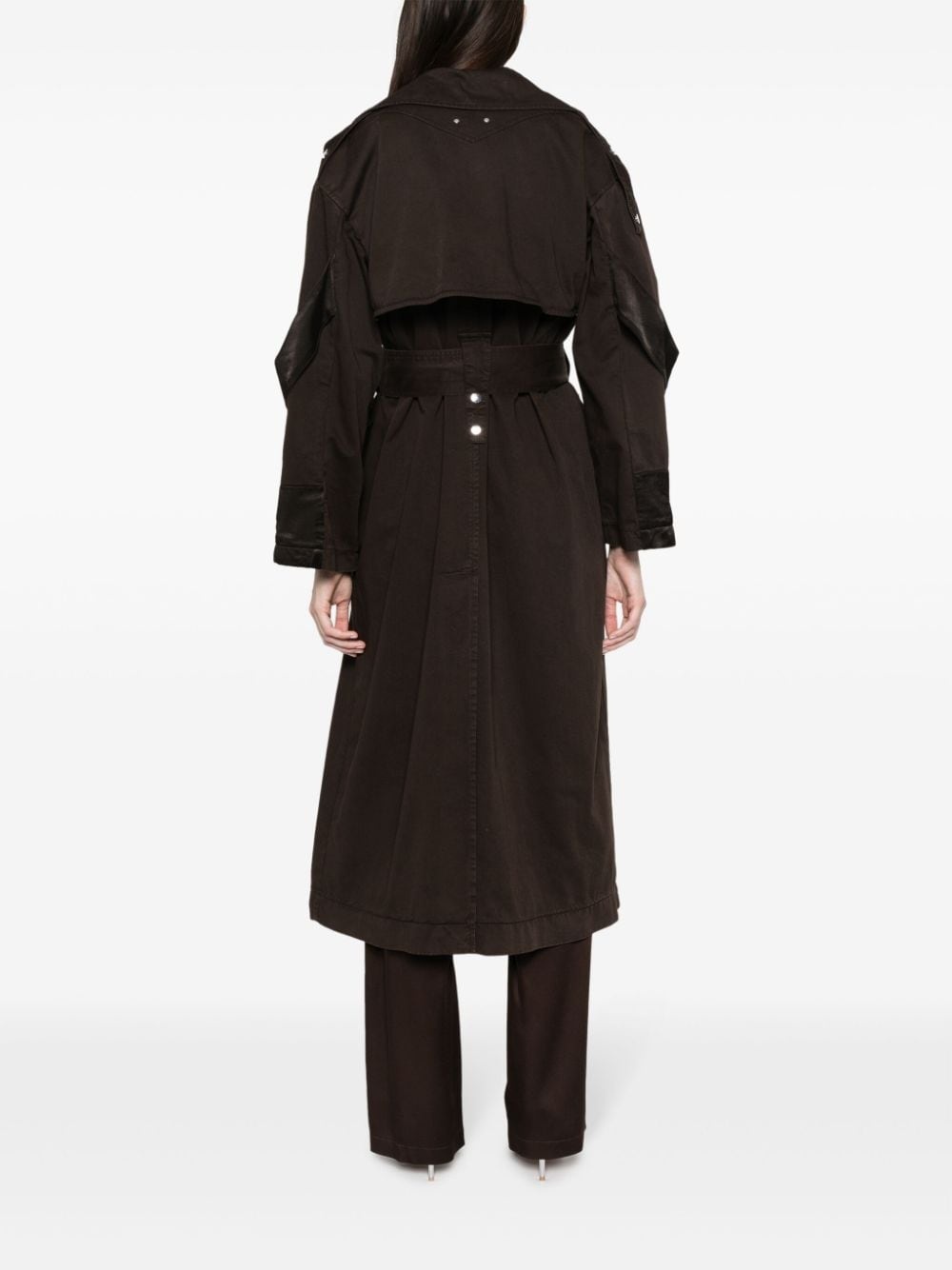 cotton twill trench coat - 4