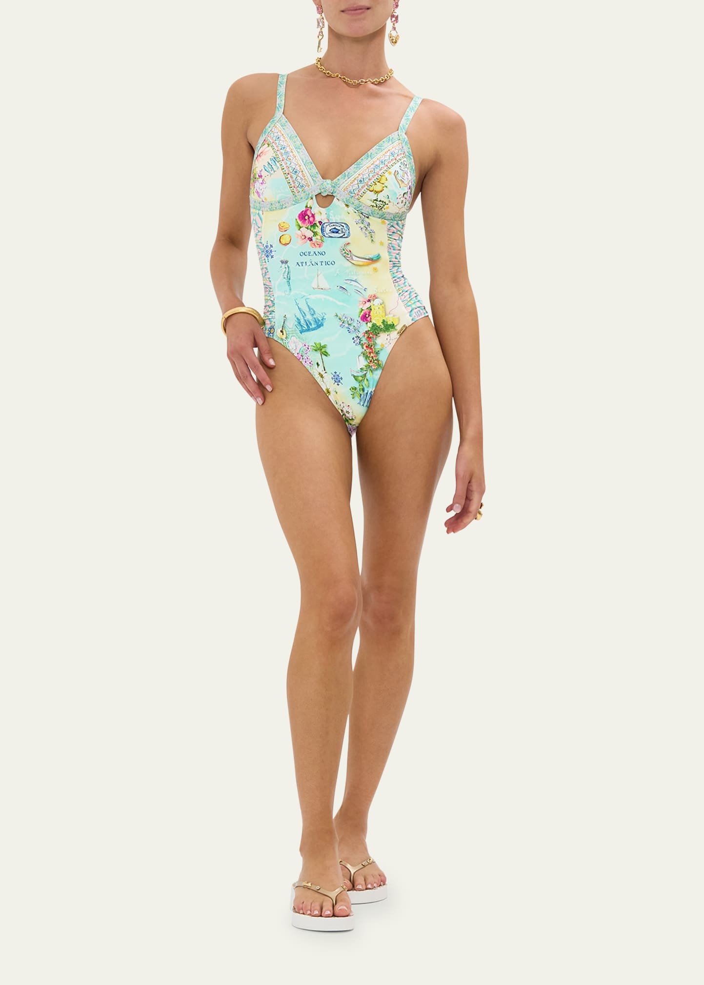 Just Coasting Paneled One-Piece Swimsuit - 2