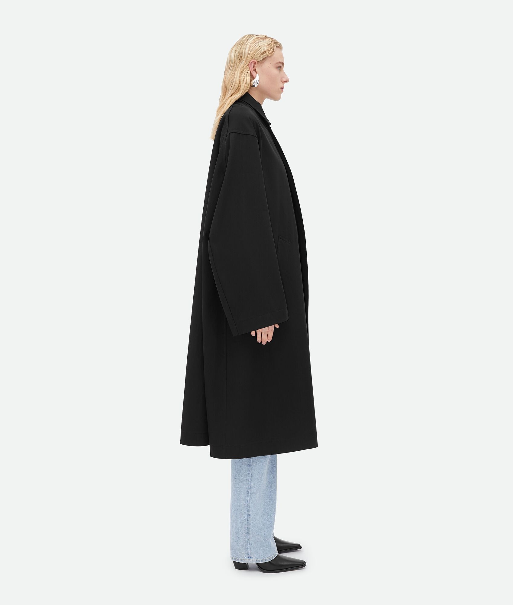 Oversized Fit Cotton Twill Coat - 2