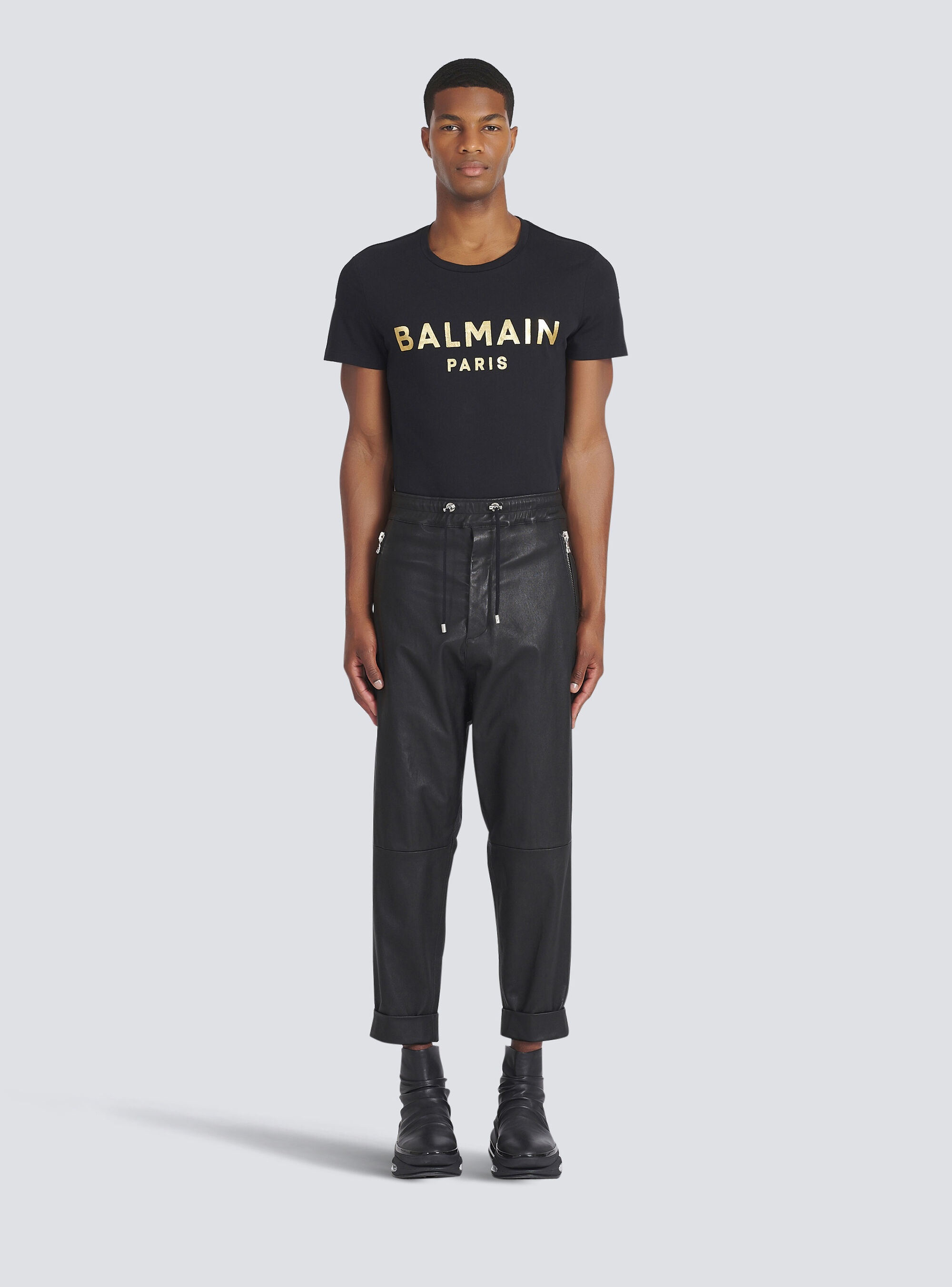 Harem cut leather pants - 3