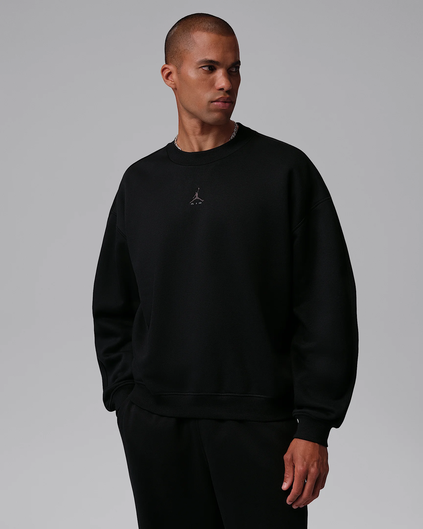 Jordan Brooklyn Men's Oversized Fleece Crew-Neck Sweatshirt - 1