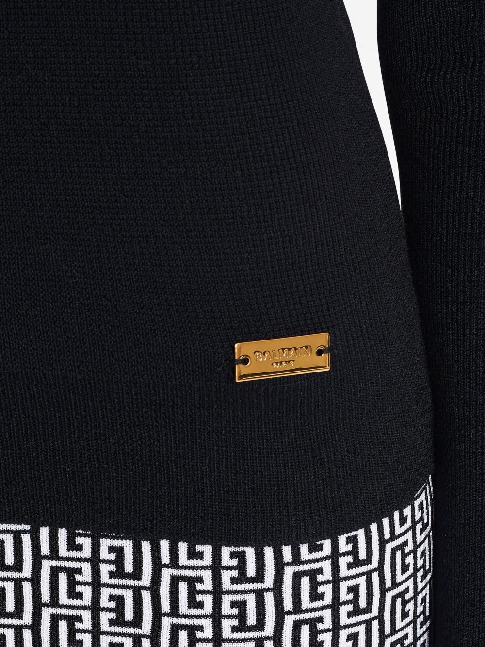 logo-plaque wool jumper - 7