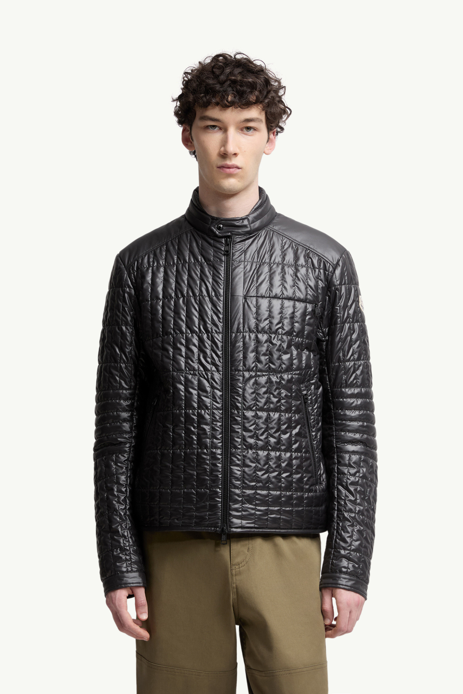 Lasne Vertical-Quilted Padded Biker Jacket - 3