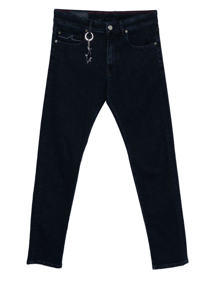 embroidered-pocket jeans 1
