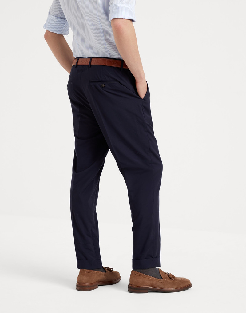 Brunello Cucinelli Super 150s lightweight virgin wool and silk formal fit trousers outlook