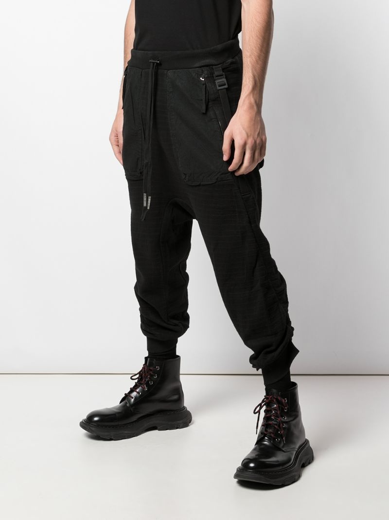 drop crotch relaxed trousers - 3