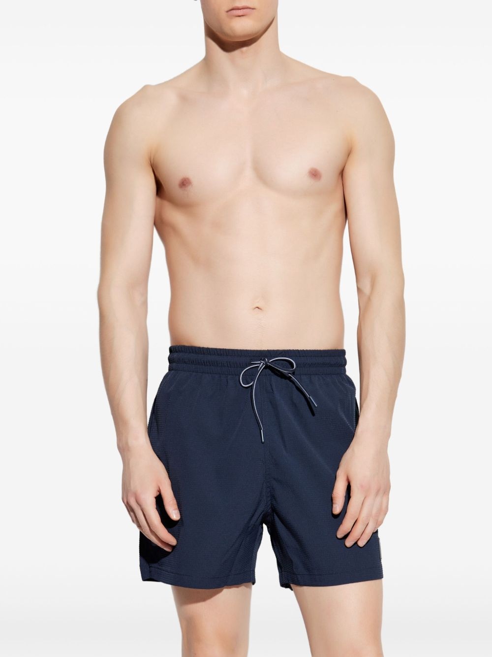 logo-patch swim shorts - 2
