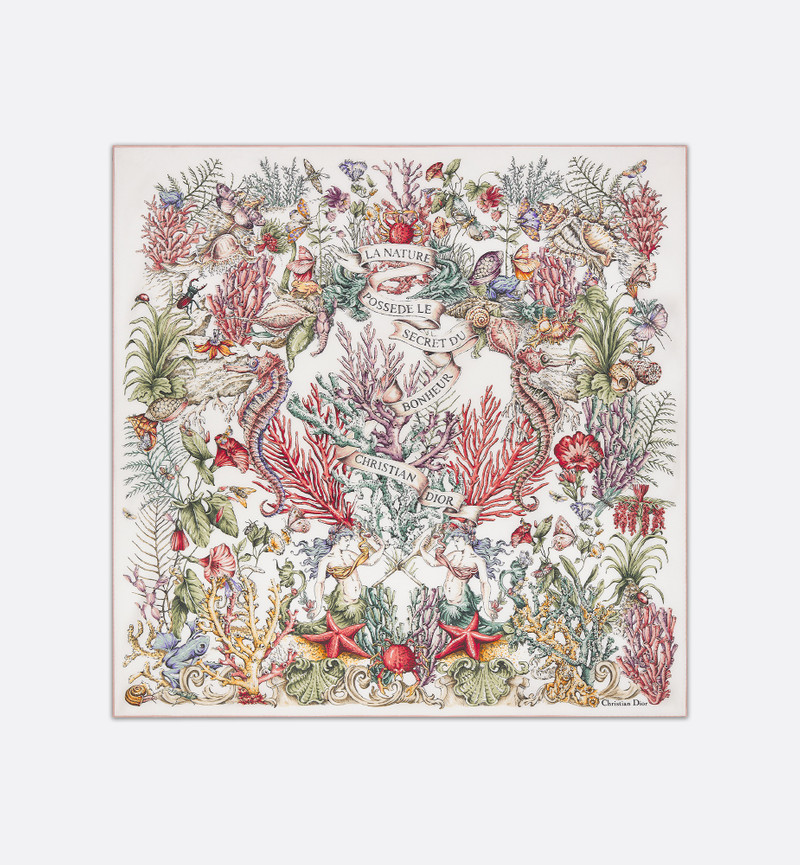 Dior Cabinet de la Mer 90 Square Scarf 1