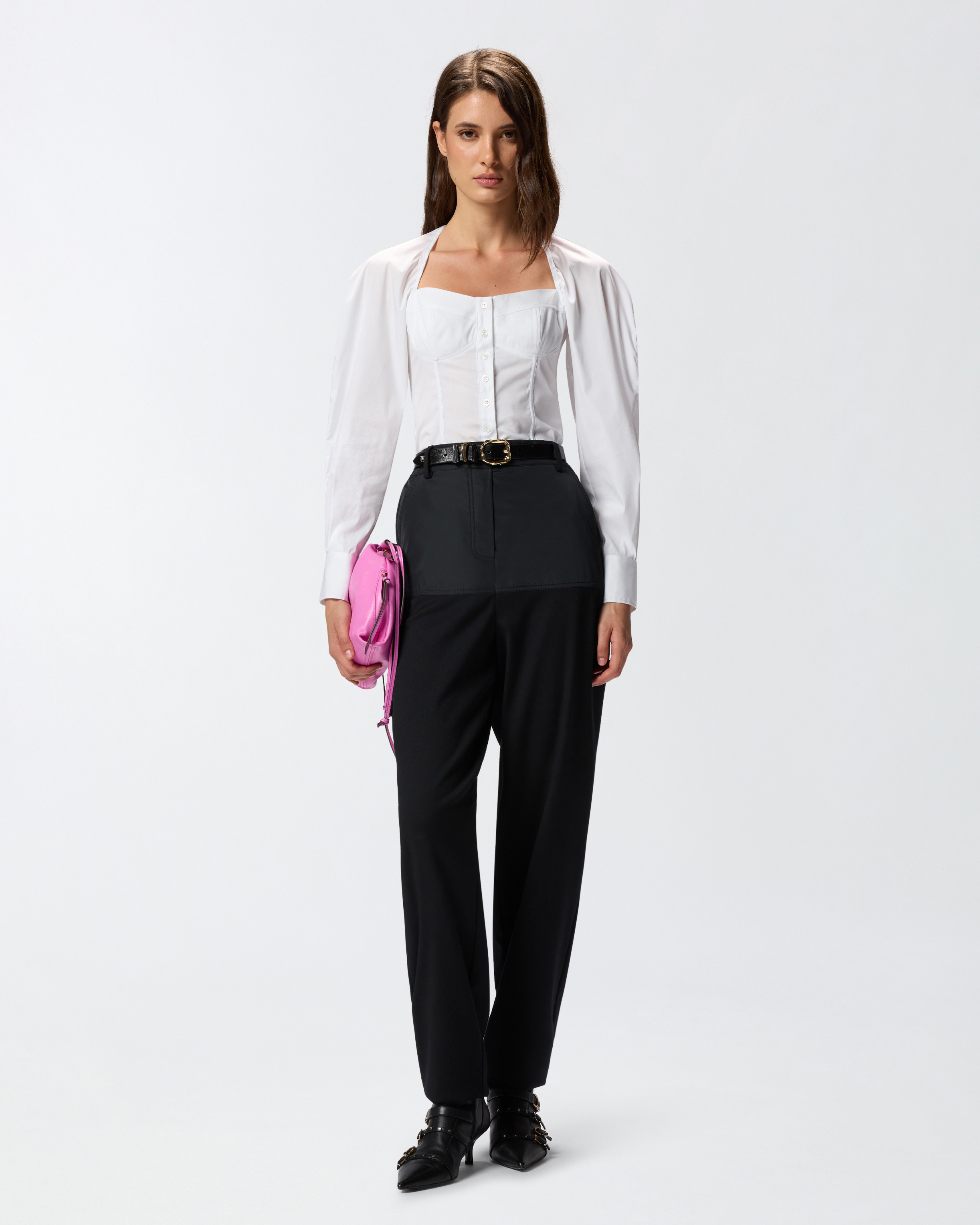POPLIN BUSTIER SHIRT - 3