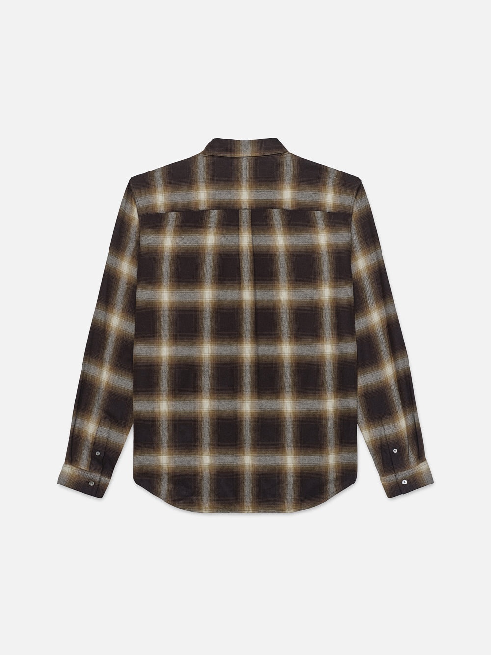 Brushed Cotton Plaid Shirt in Marron - 4