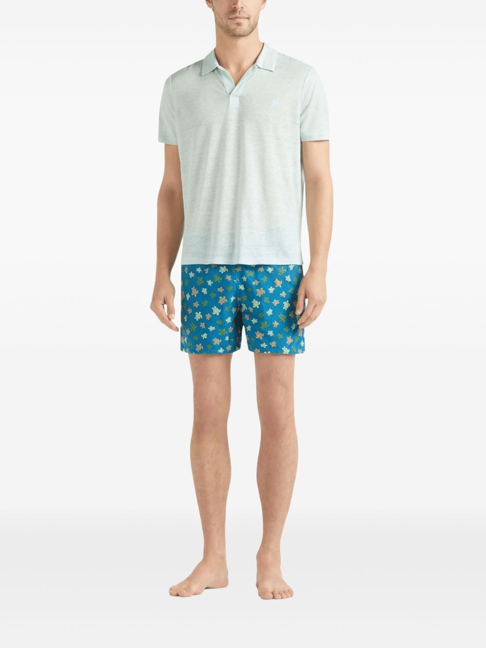 linen polo shirt - 2
