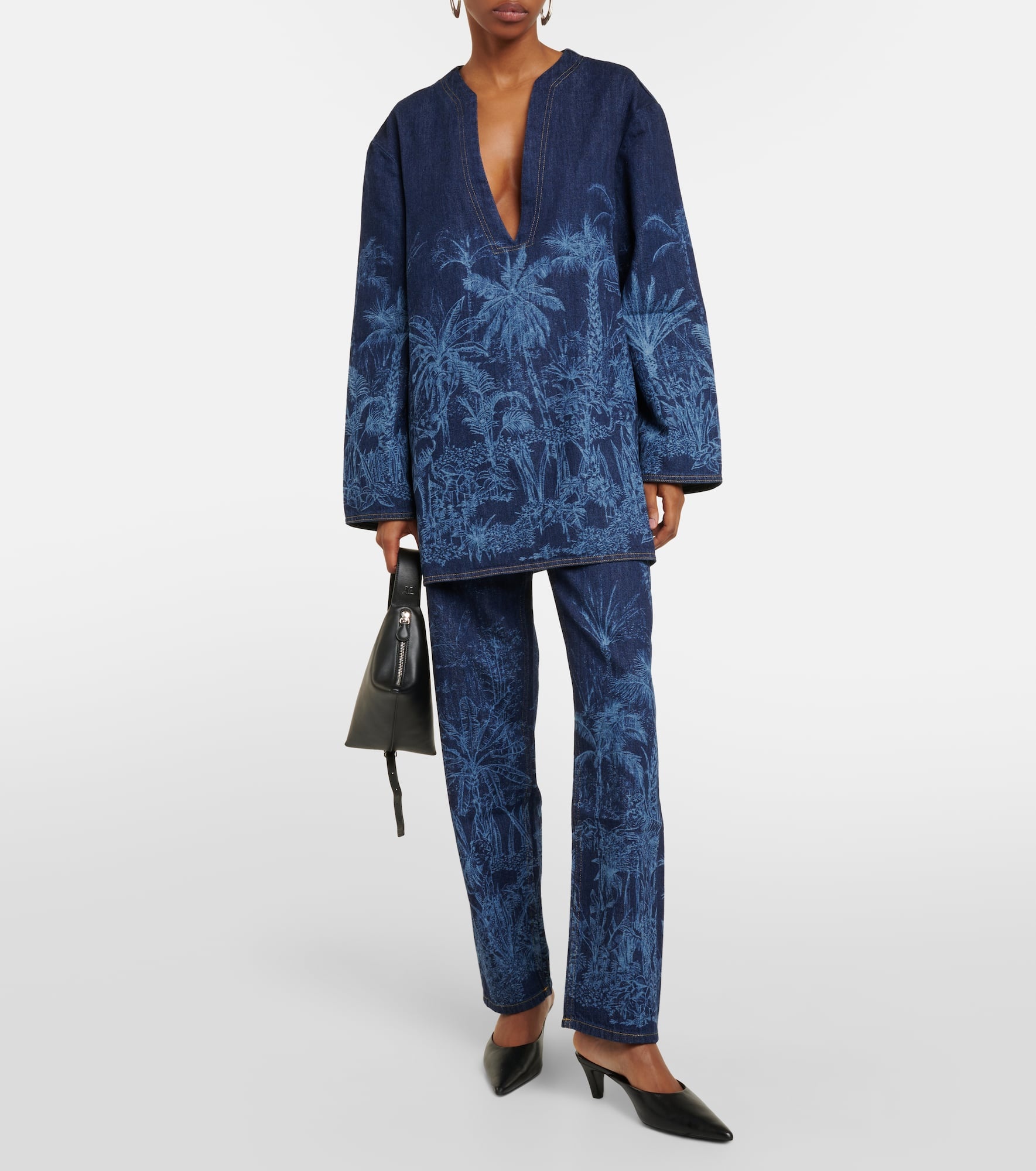 Jungle printed high-rise jeans - 2