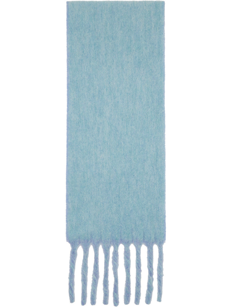 Acne Studios Blue & Purple Bicolor Alpaca Scarf outlook