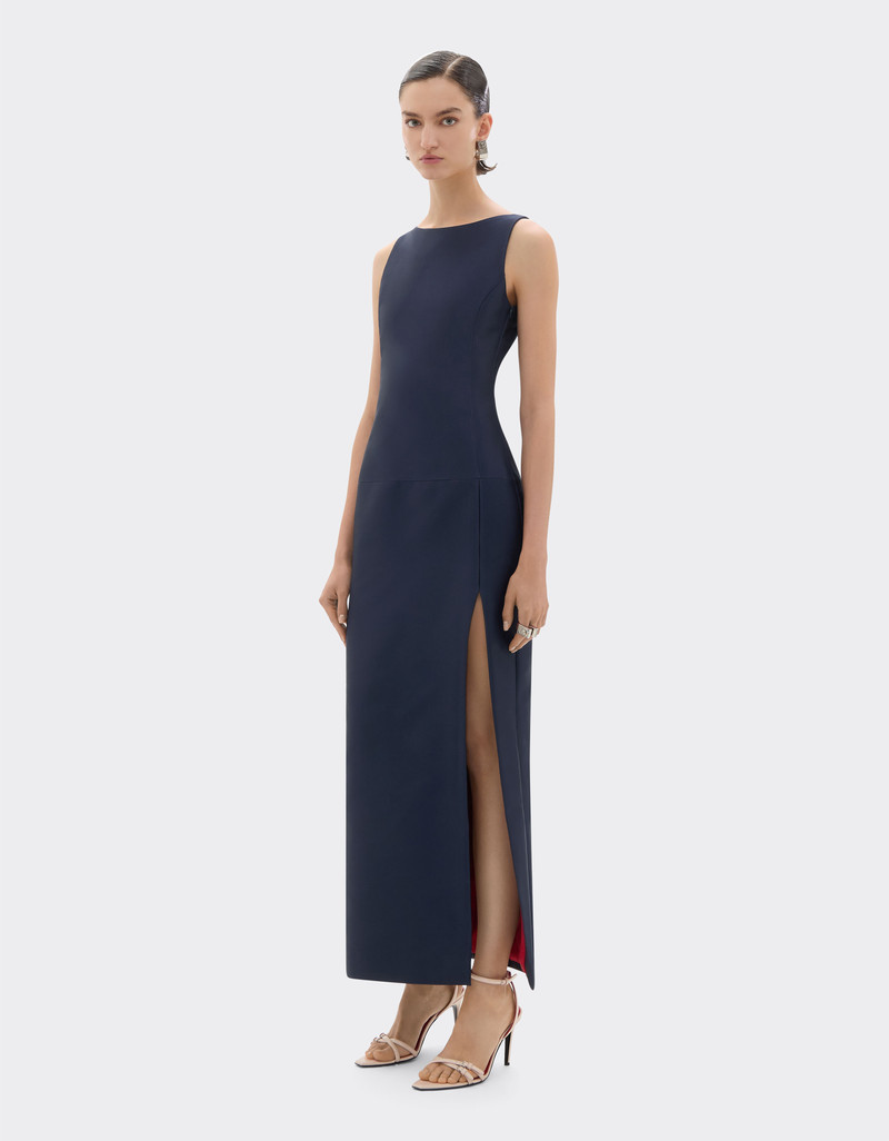 Long dress in technical gabardine 3