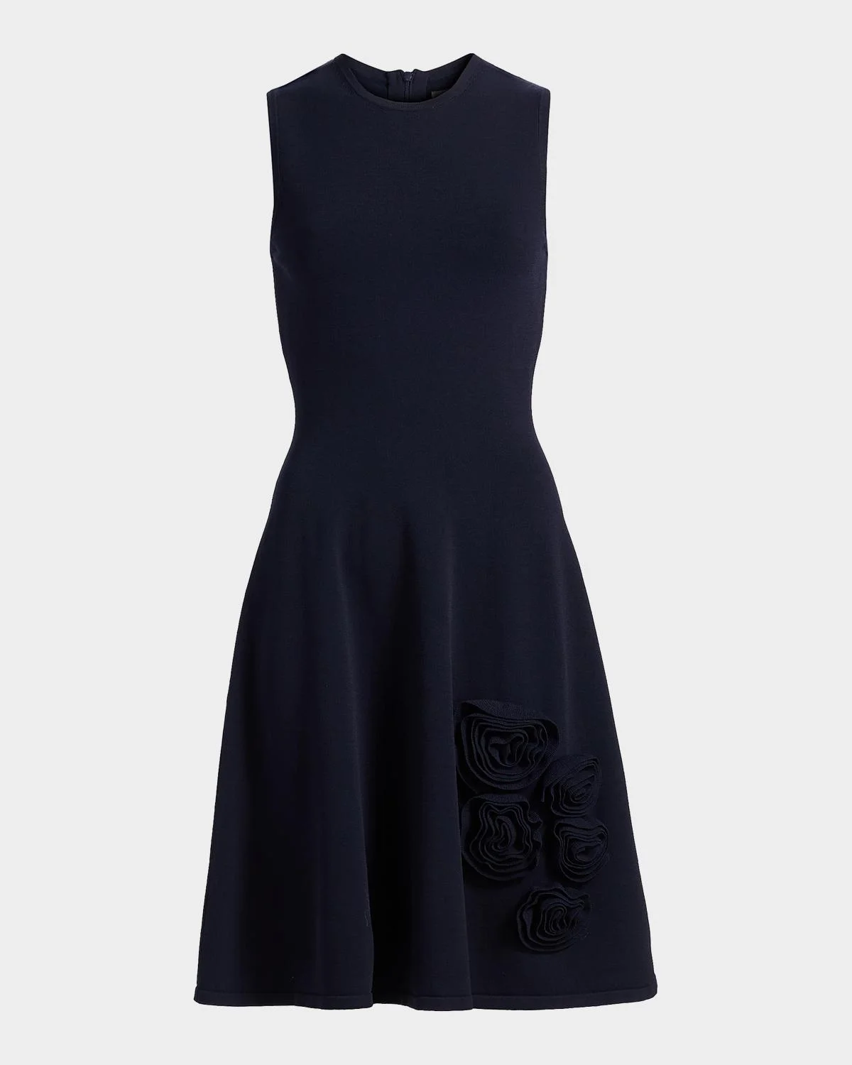 Rose Knit Sleeveless A-Line Dress - 1