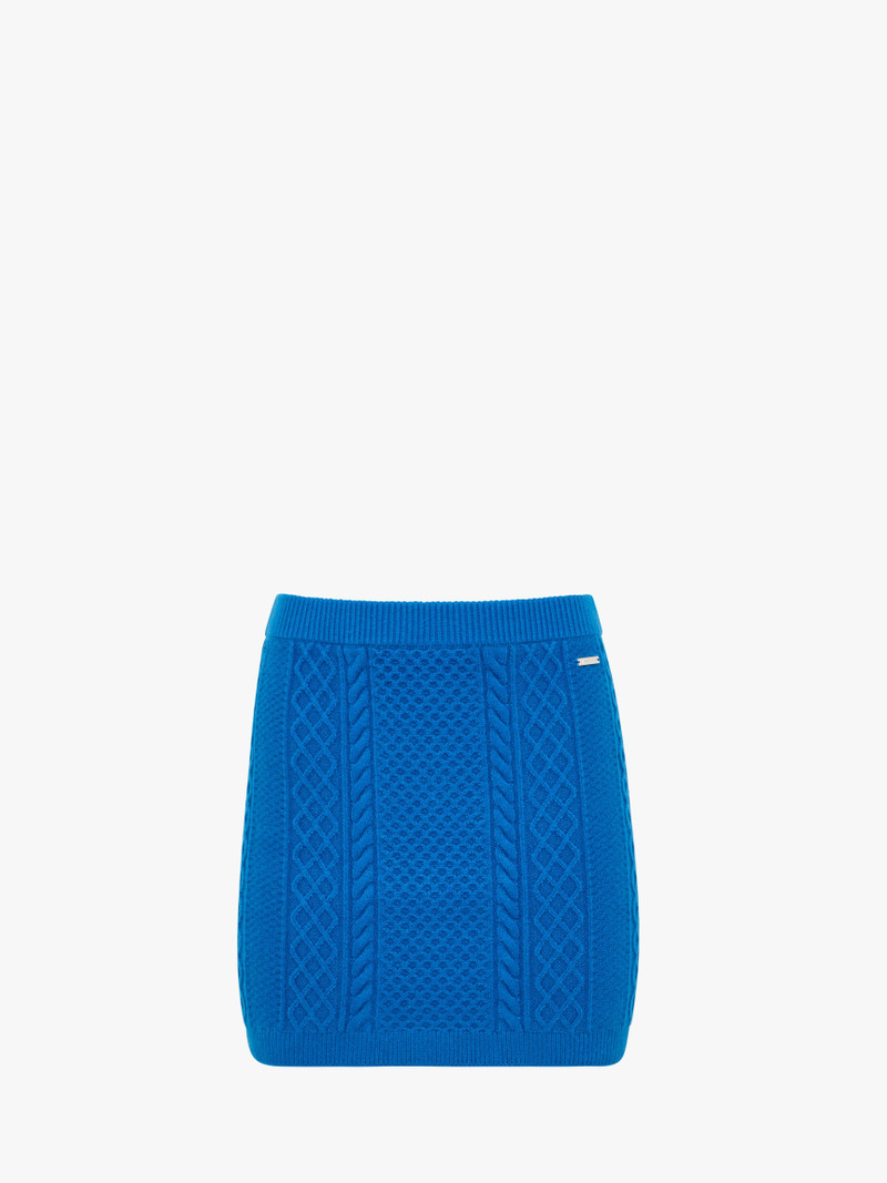 CABLE KNIT MINI SKIRT - 1