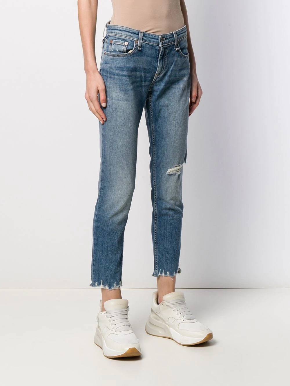 raw cuffs skinny jeans - 3