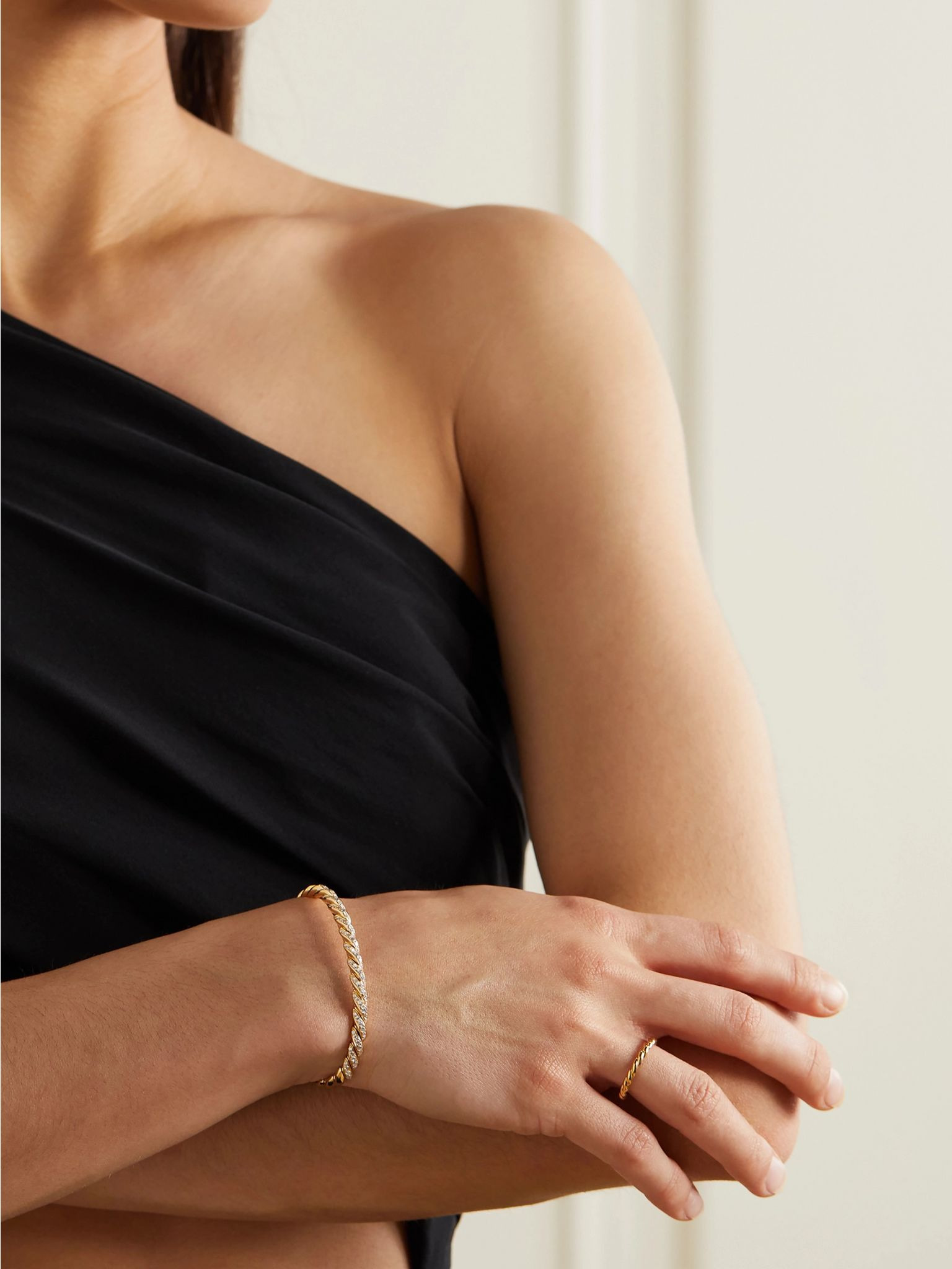 Pavéflex 18-karat gold diamond bracelet Gold - 4