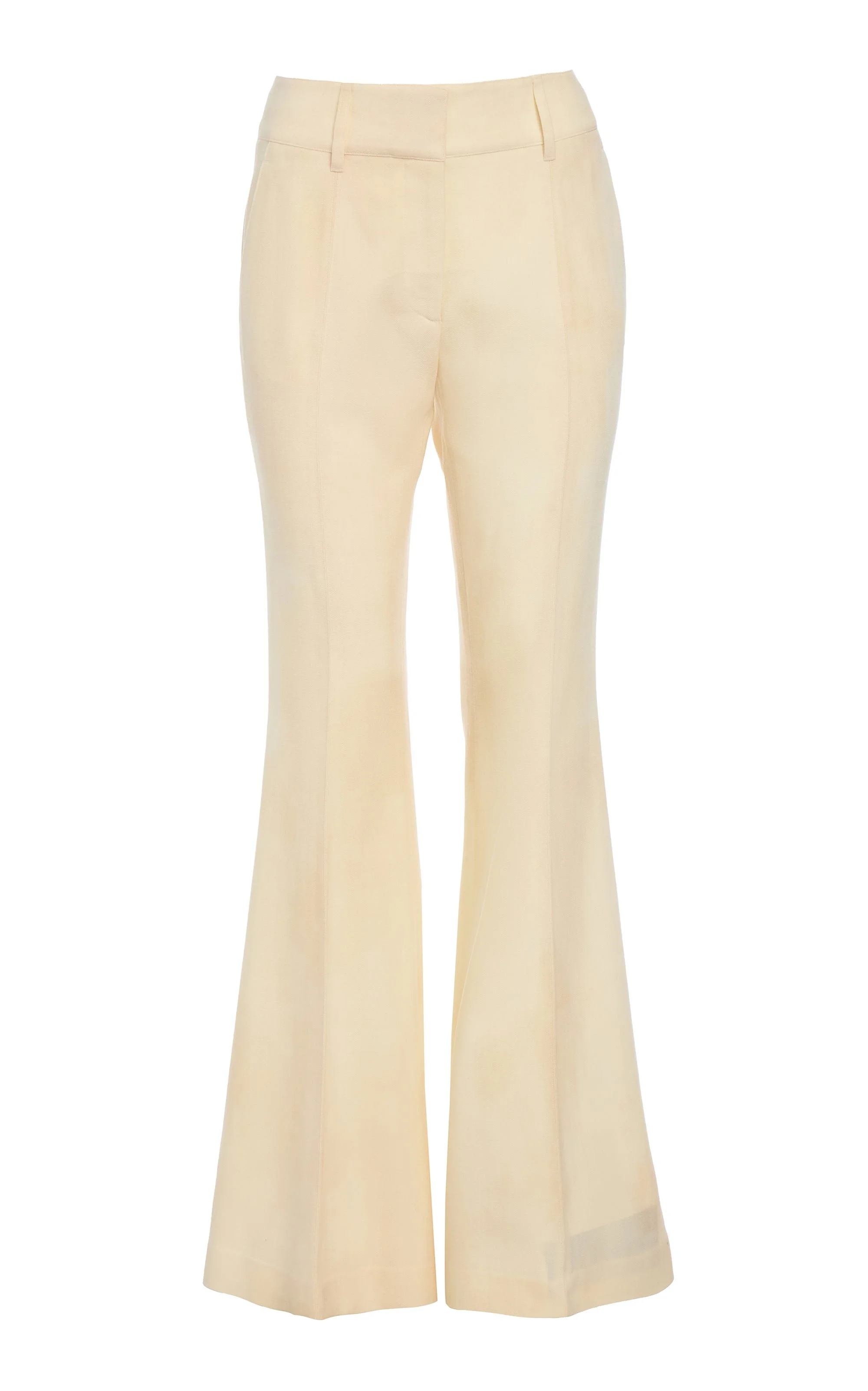 Rhein Flare Pant in Ivory Virgin Wool - 1