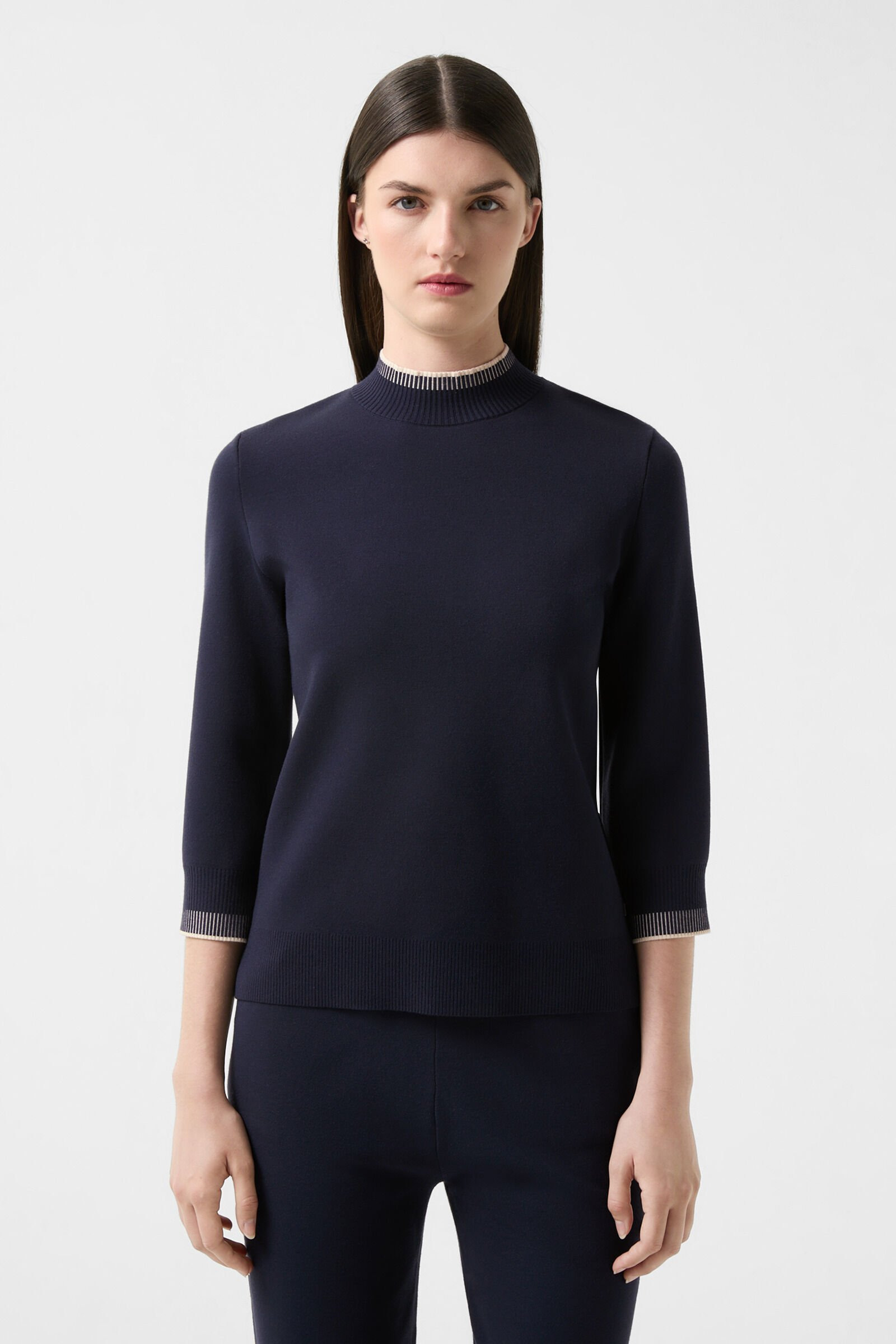 Berrit knitted shirt in Navy blue - 2