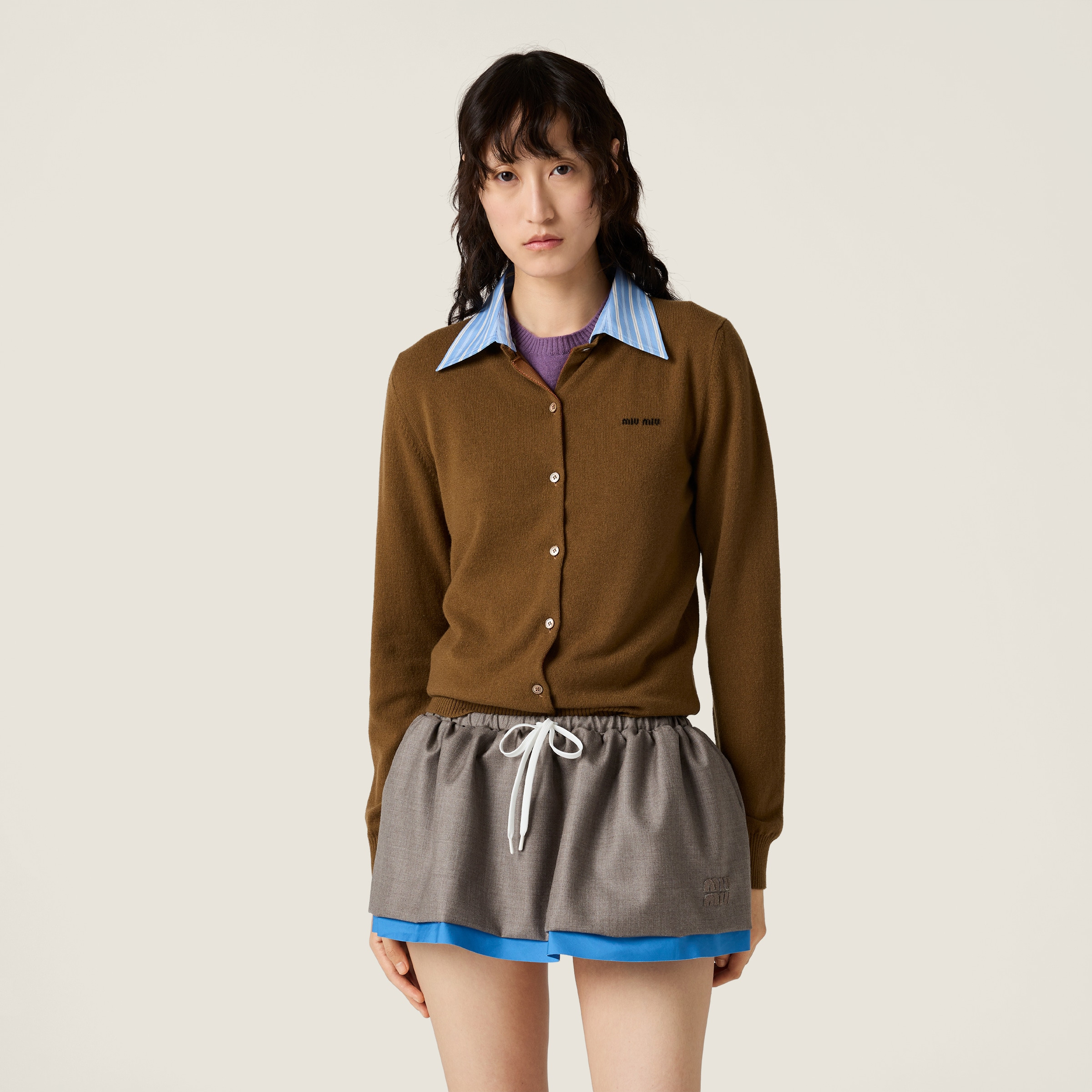 Gabardine miniskirt - 2