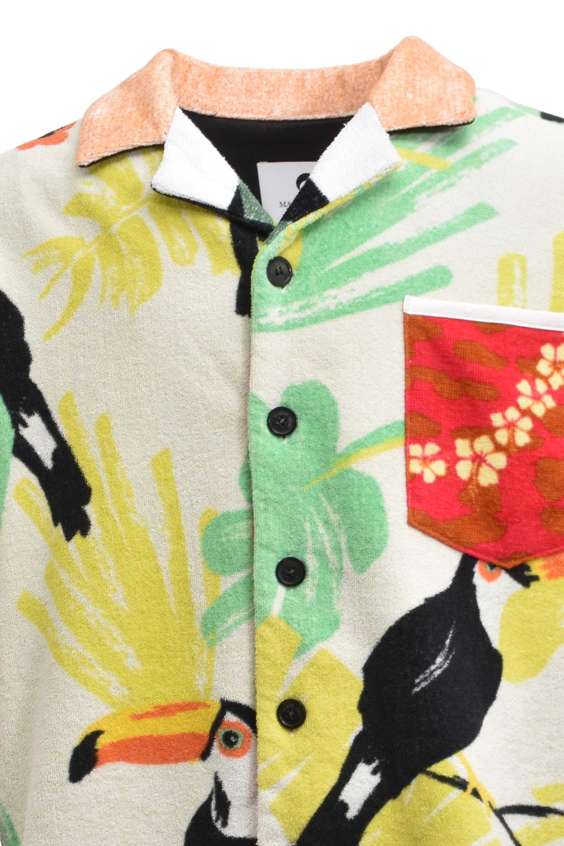 REGENERATED JERSEY JACQUARD TOWELS BOWLING SHIRT / MULTI - 3
