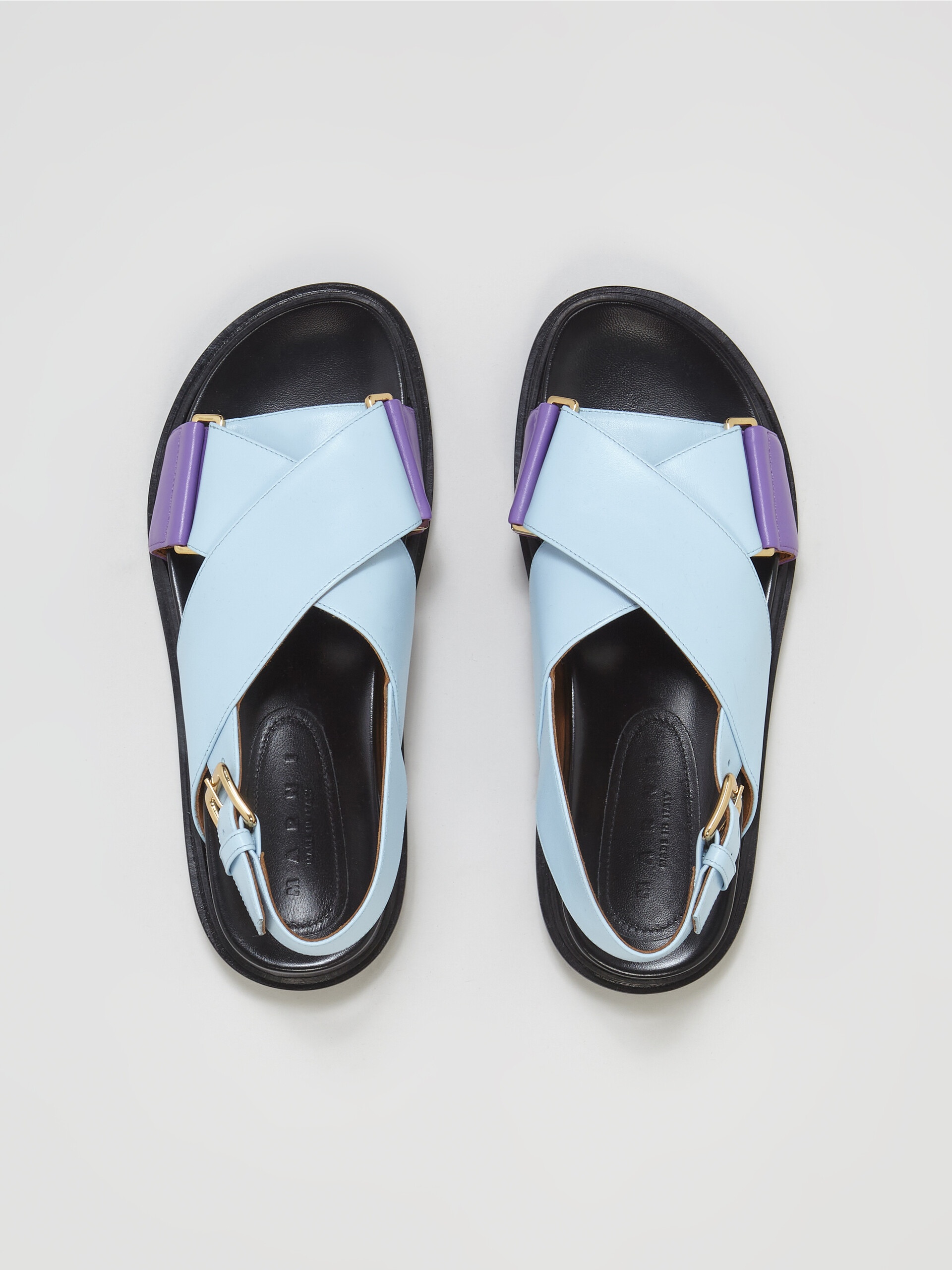 SKY BLUE AND PURPLE LEATHER FUSSBETT - 4
