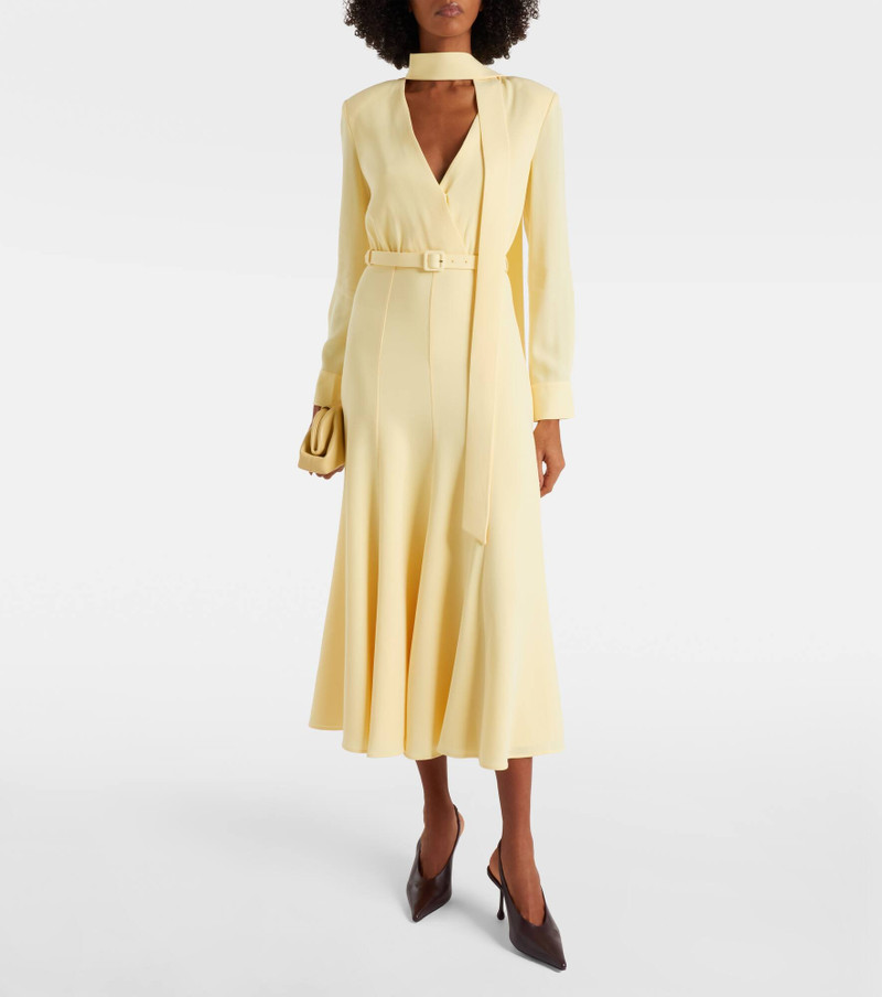 ROLAND MOURET Belted cady midi dress outlook