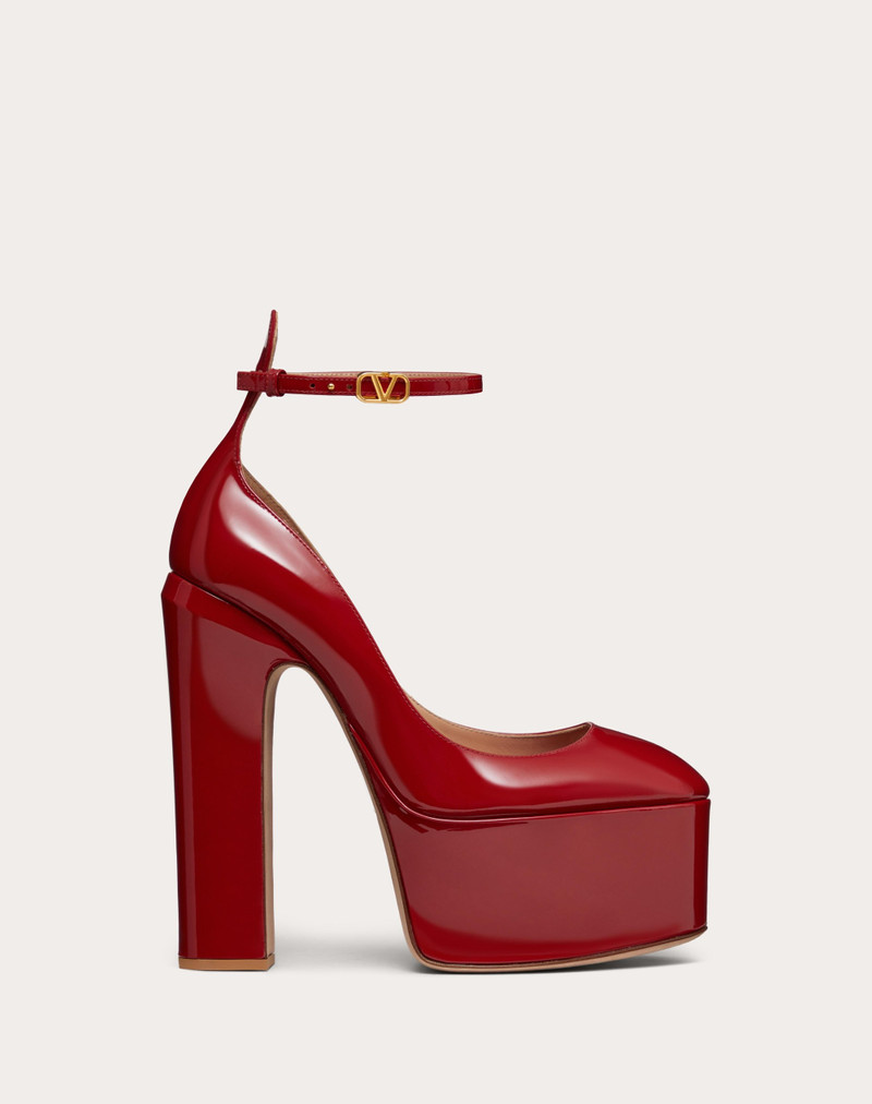 VALENTINO GARAVANI TAN-GO PLATFORM PUMP IN PATENT LEATHER 155 MM - 1