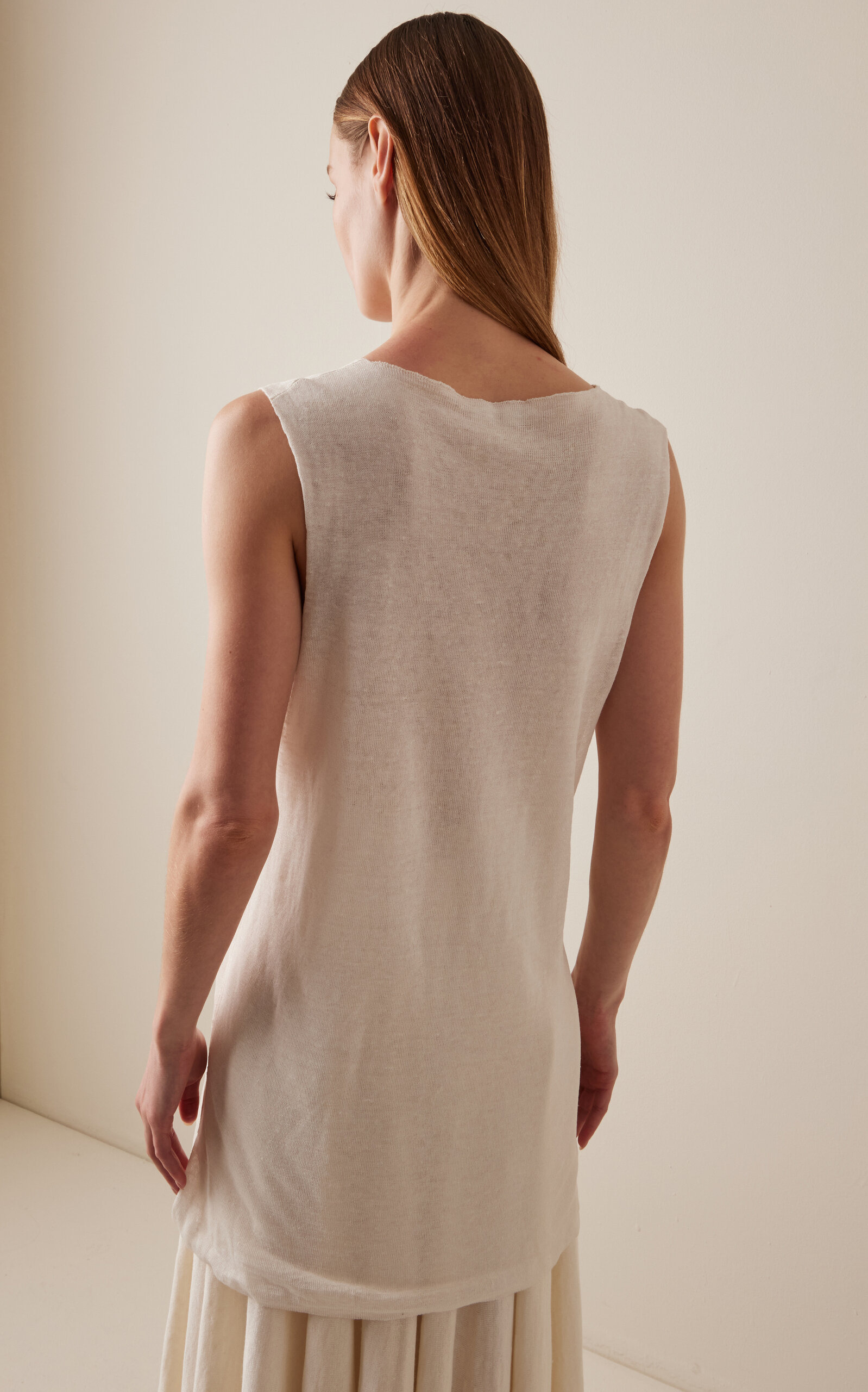 Jaylen Longline Knit Top white - 4
