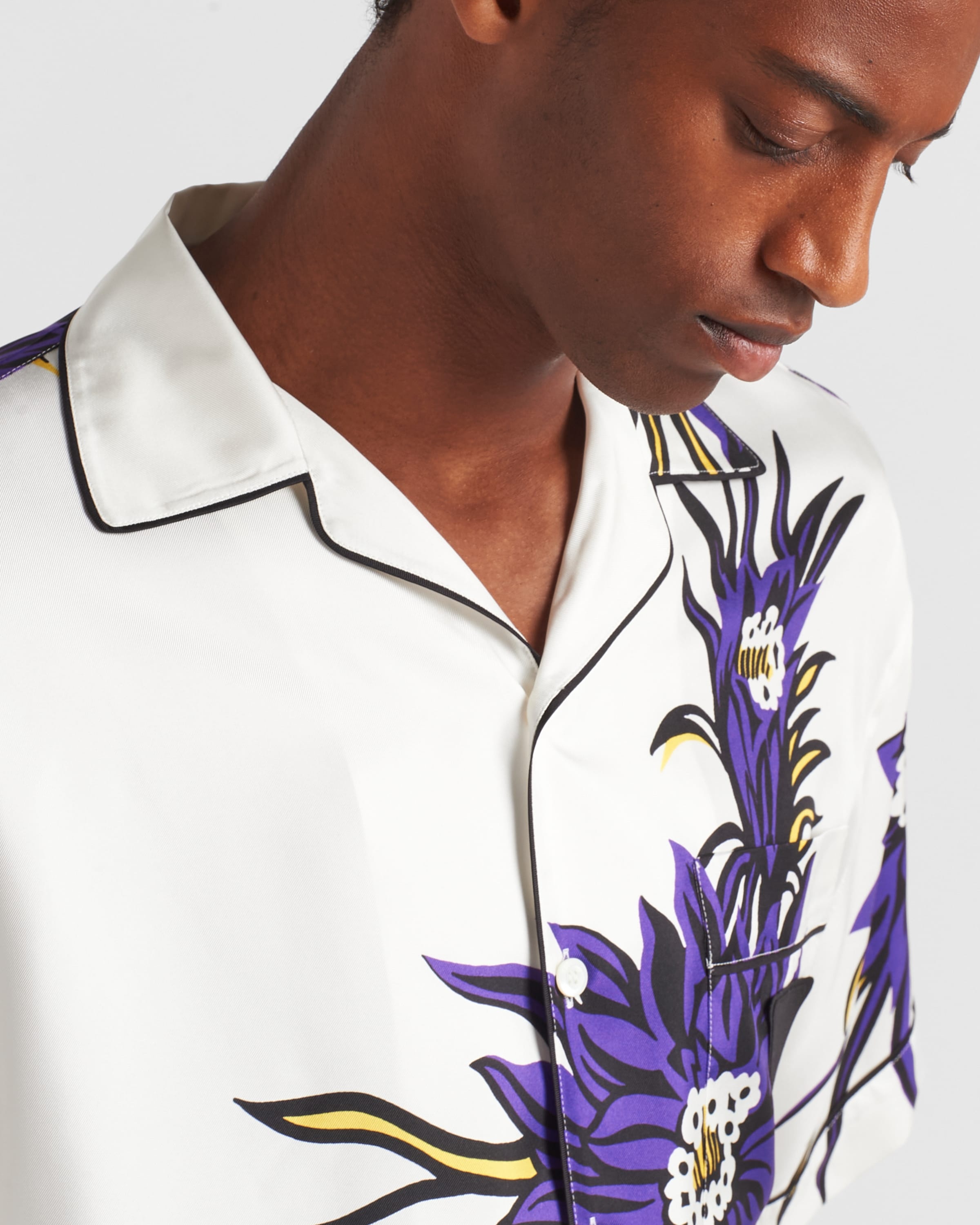 Short sleeve silk shirt - 4